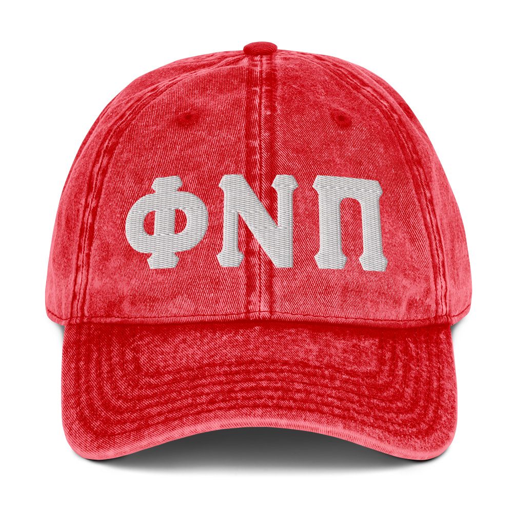 Phi Nu Pi Vintage Cotton Twill Cap