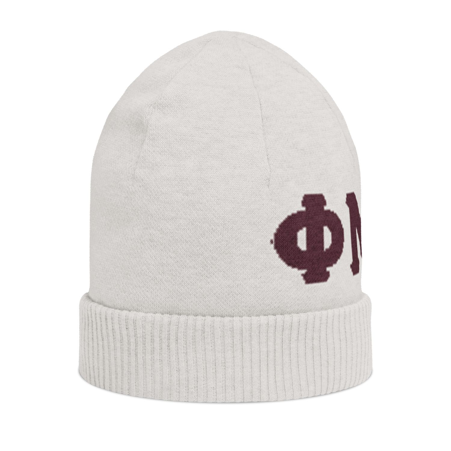 Phi Nu Pi Krimson Font Knitted beanie