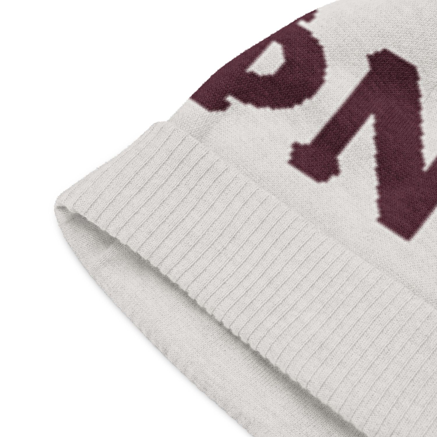 Phi Nu Pi Krimson Font Knitted beanie