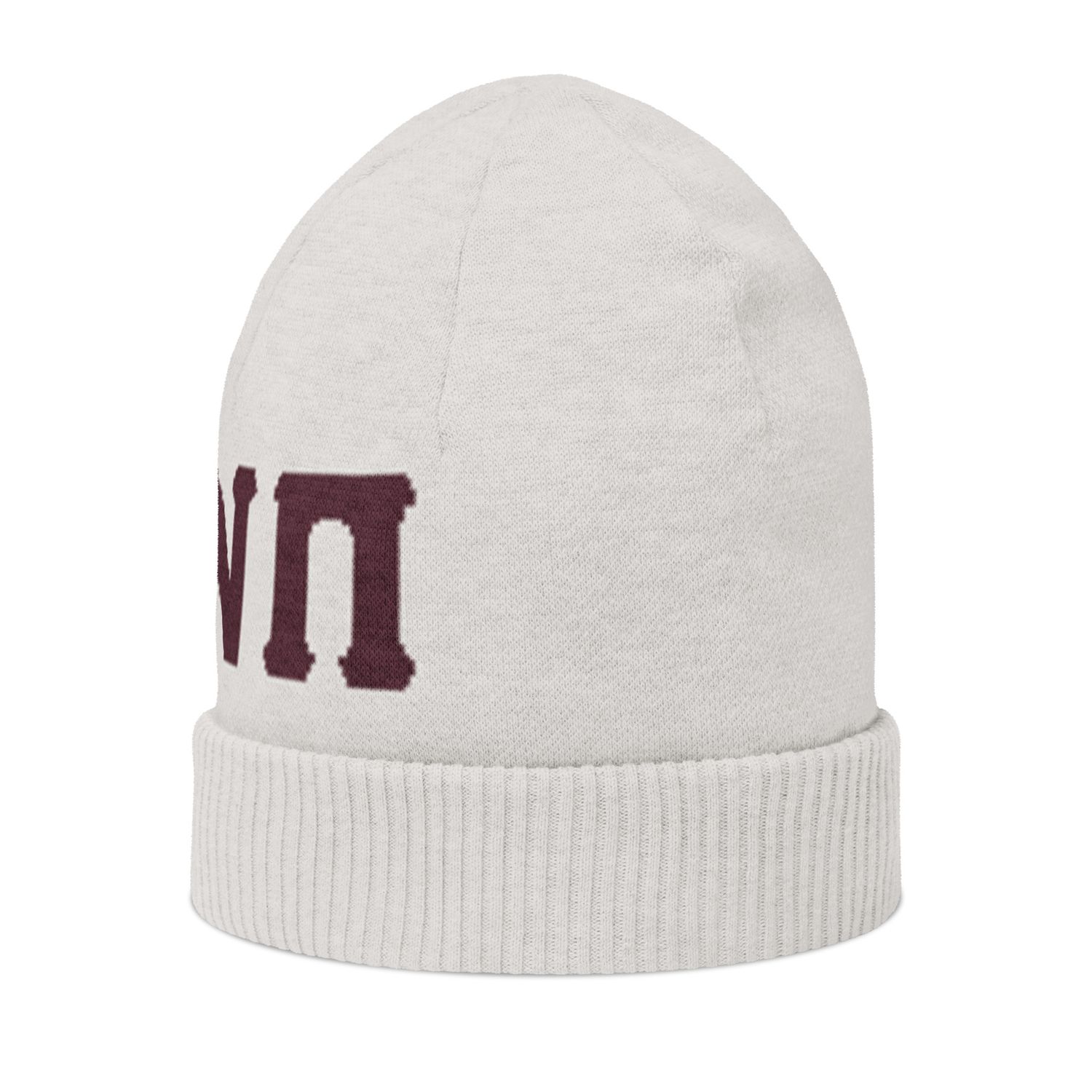 Phi Nu Pi Krimson Font Knitted beanie