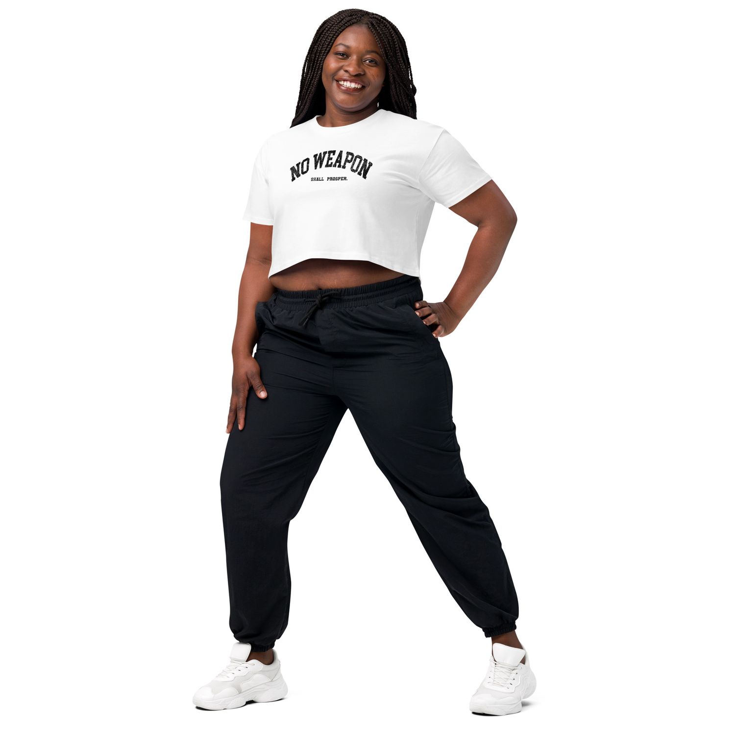 No Weapon Shall Prosper Women’s crop top