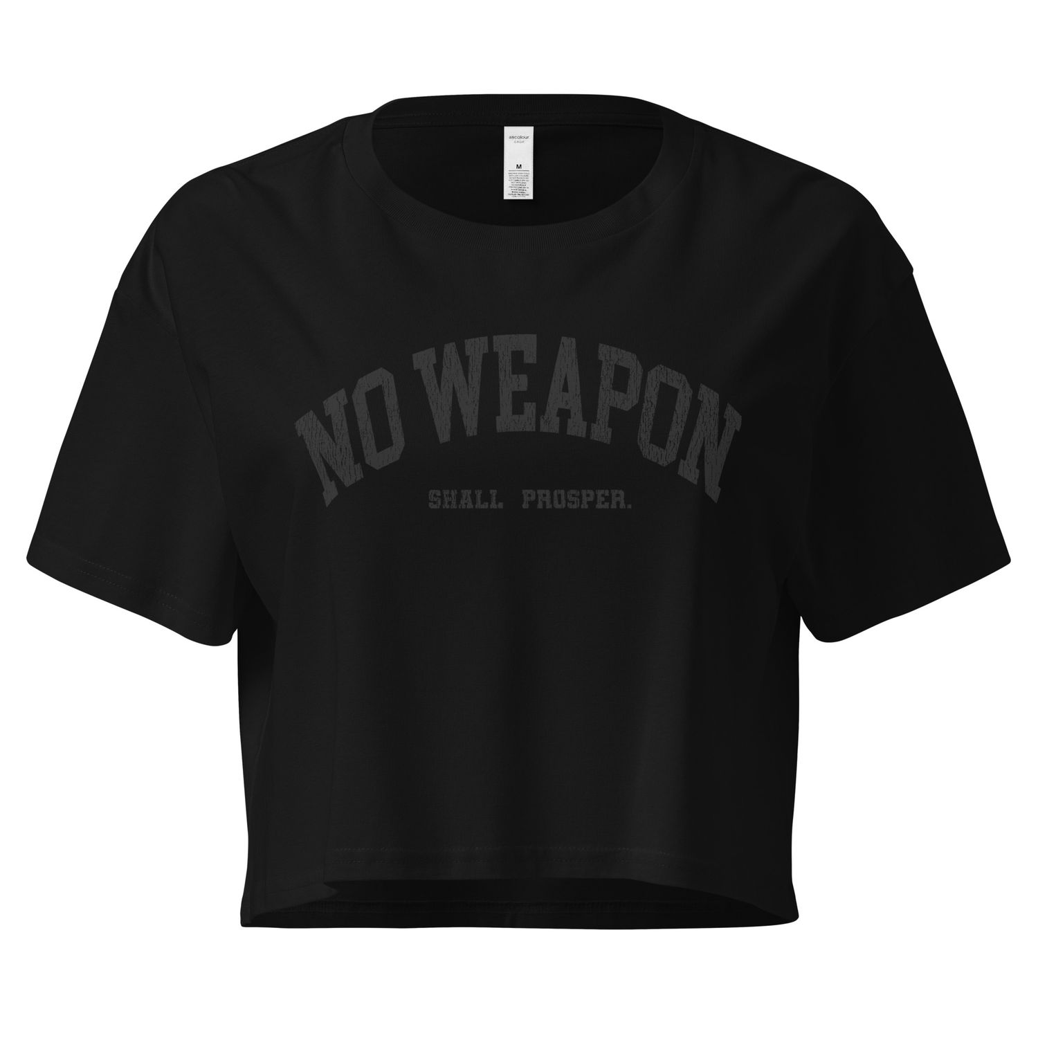 No Weapon Shall Prosper Women’s crop top