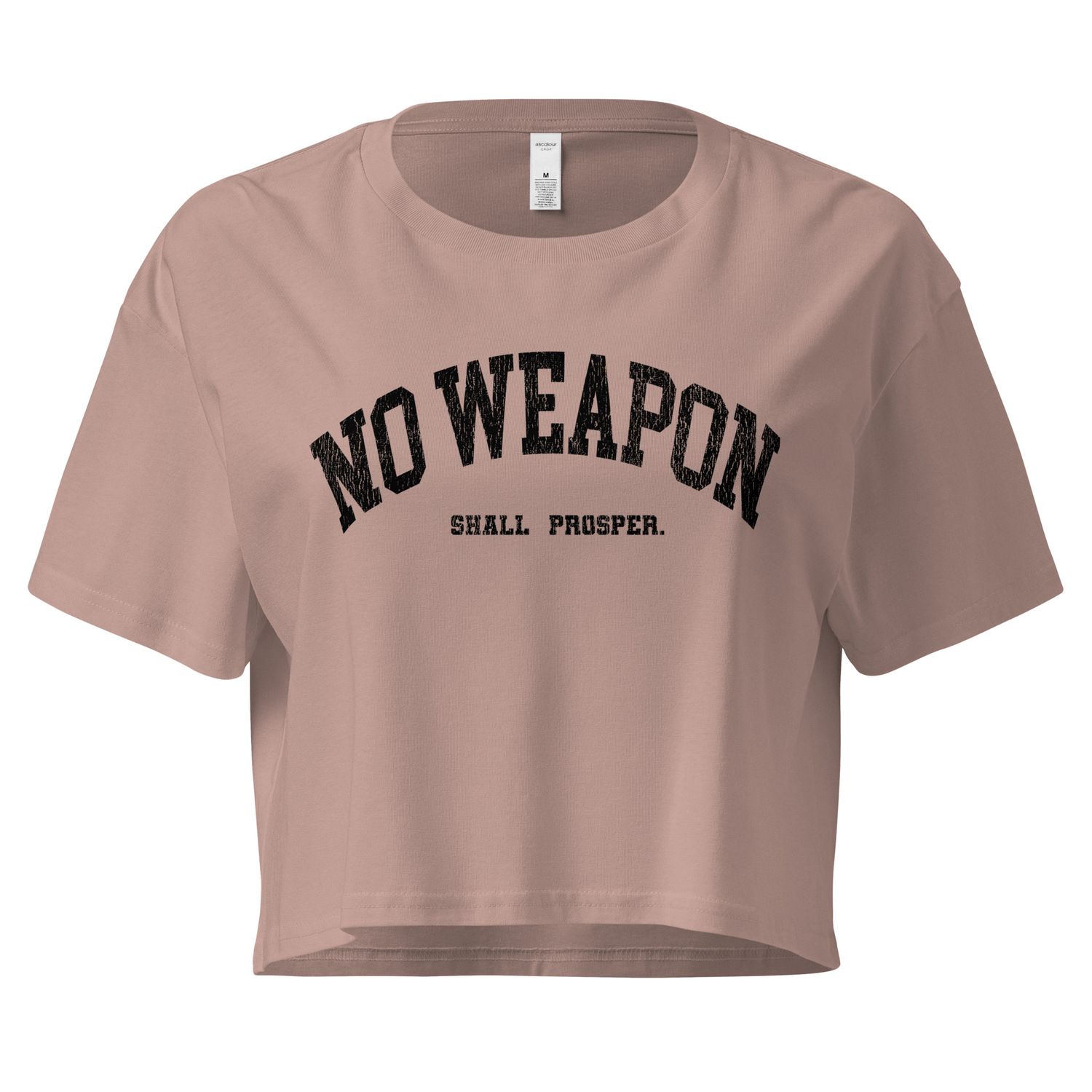 No Weapon Shall Prosper Women’s crop top