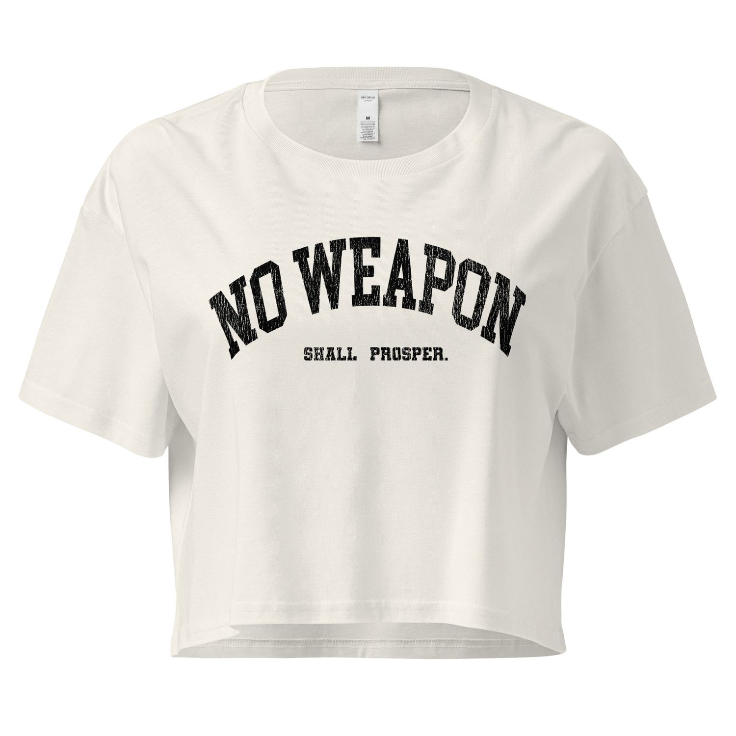 No Weapon Shall Prosper Women’s crop top