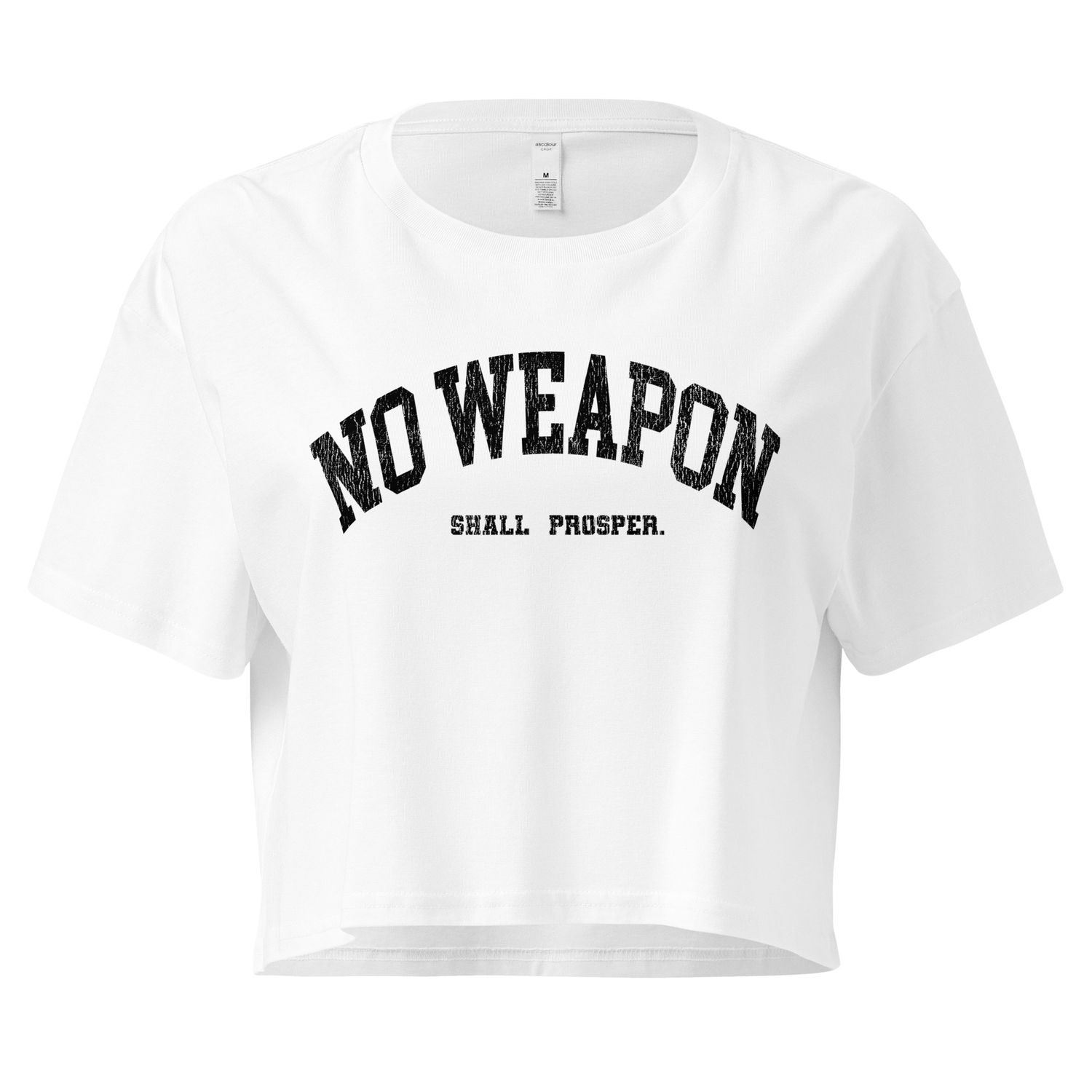 No Weapon Shall Prosper Women’s crop top