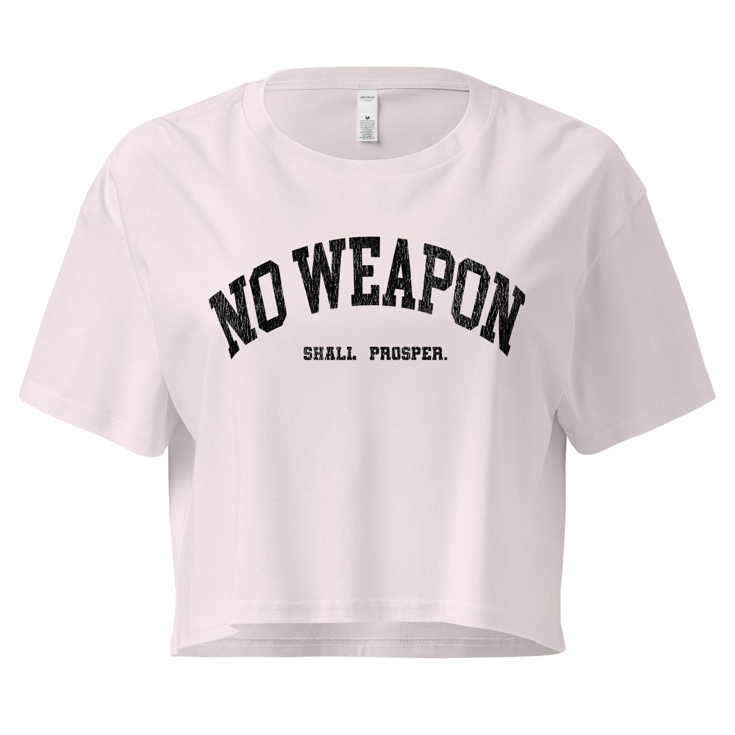 No Weapon Shall Prosper Women’s crop top