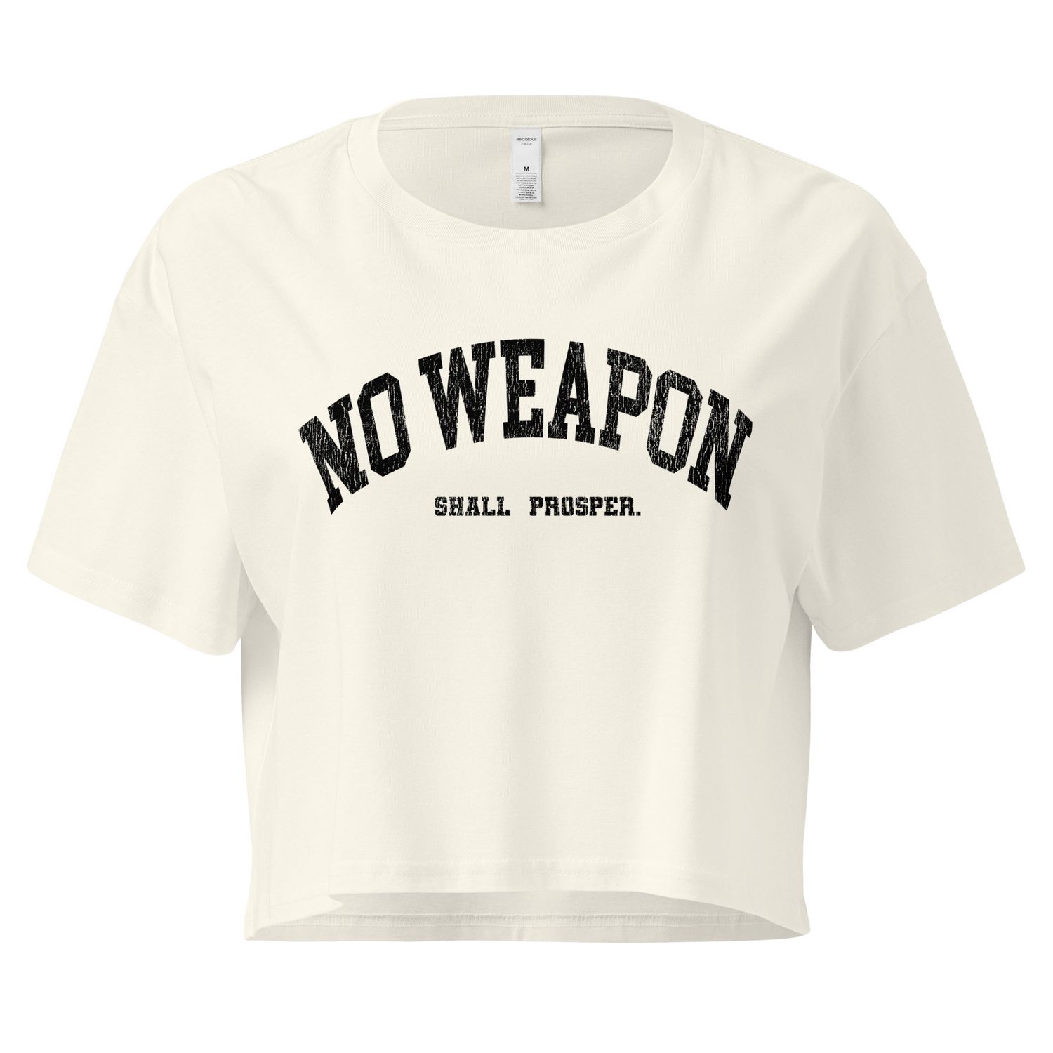 No Weapon Shall Prosper Women’s crop top
