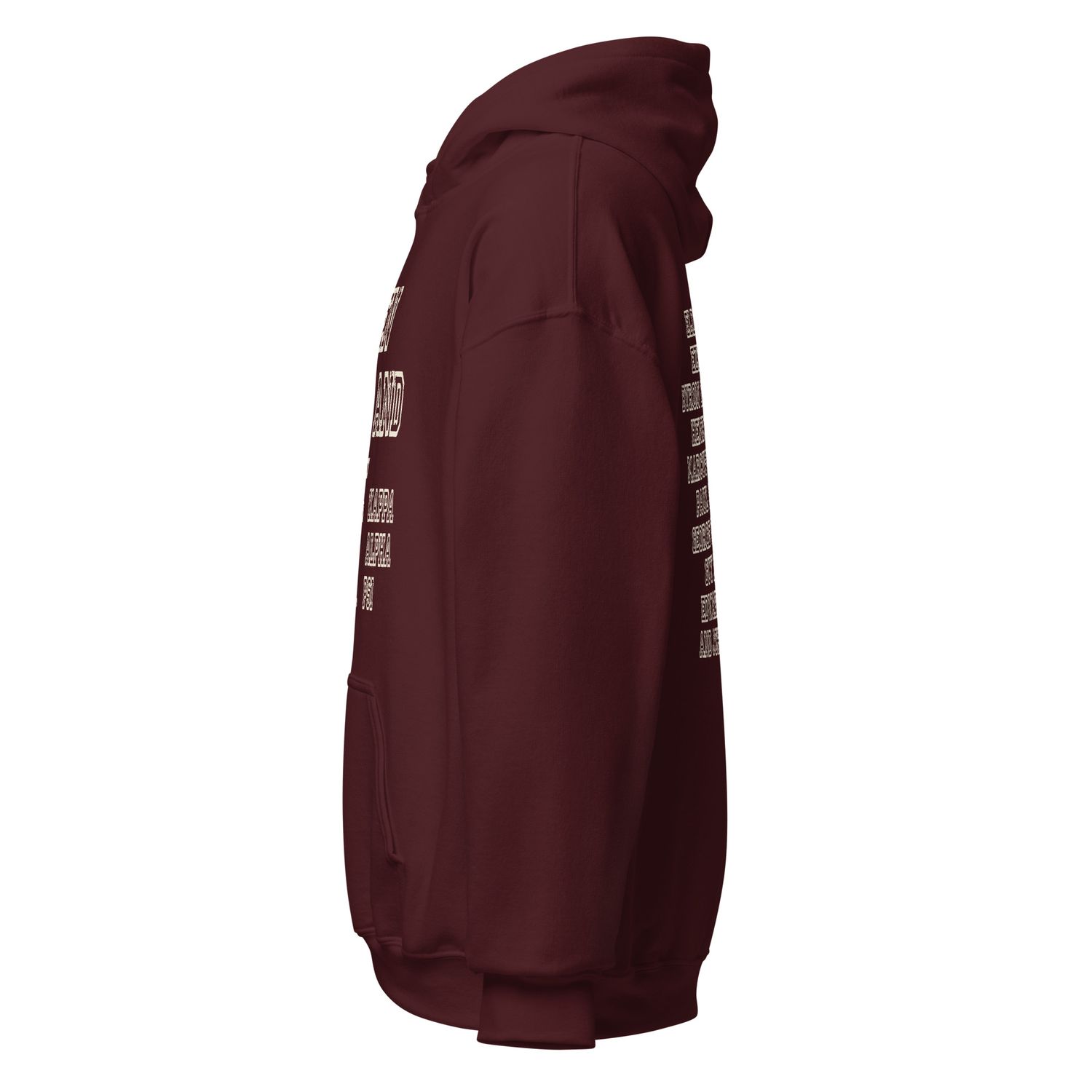 Ten Men Toiled and Strove Burgandy Hoodie