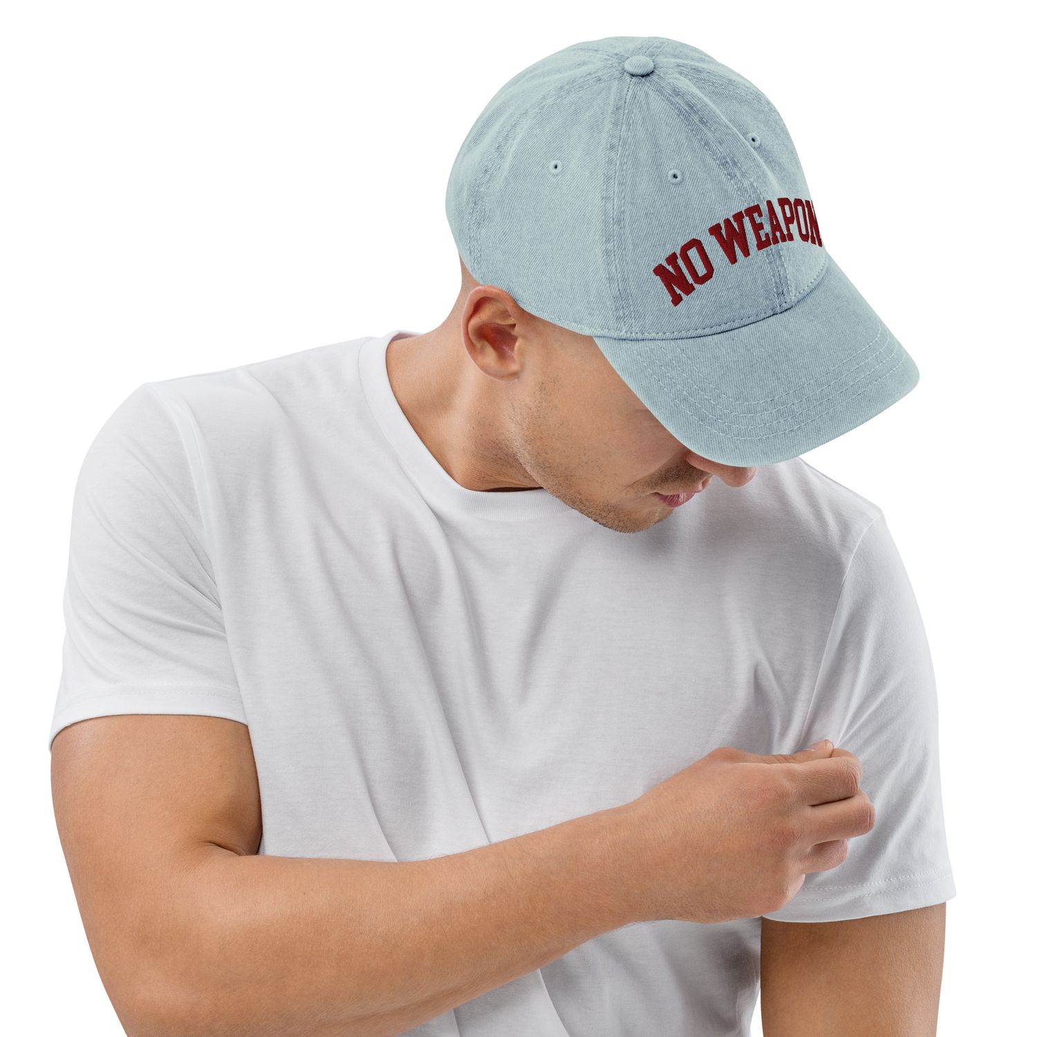 No Weapon Shall Prosper Denim Hat