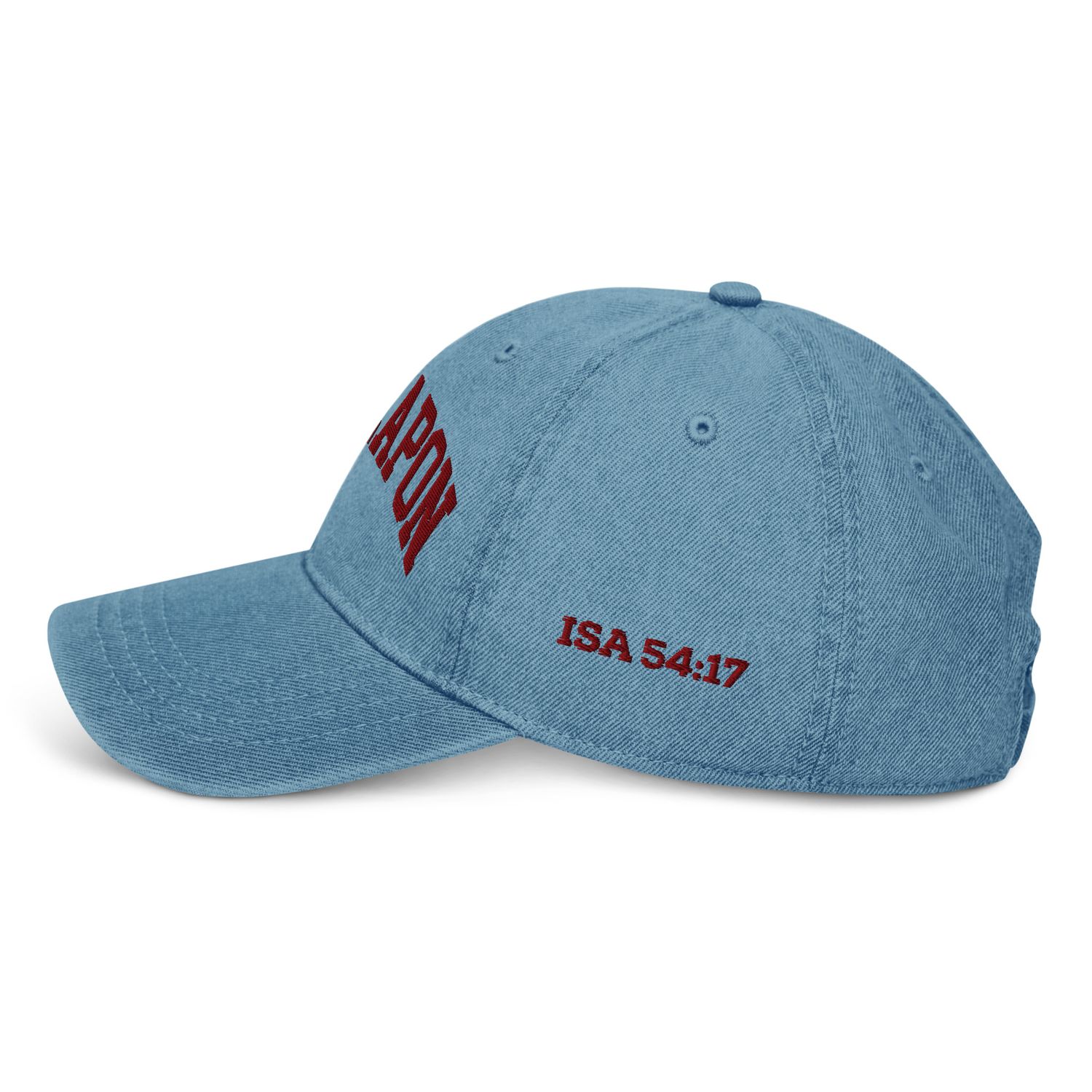 No Weapon Shall Prosper Denim Hat