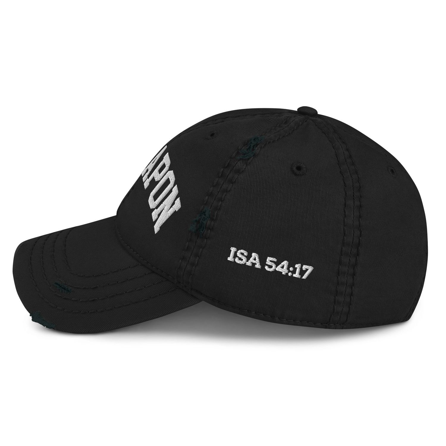 No Weapon Shall Prosper Distressed Dad Hat