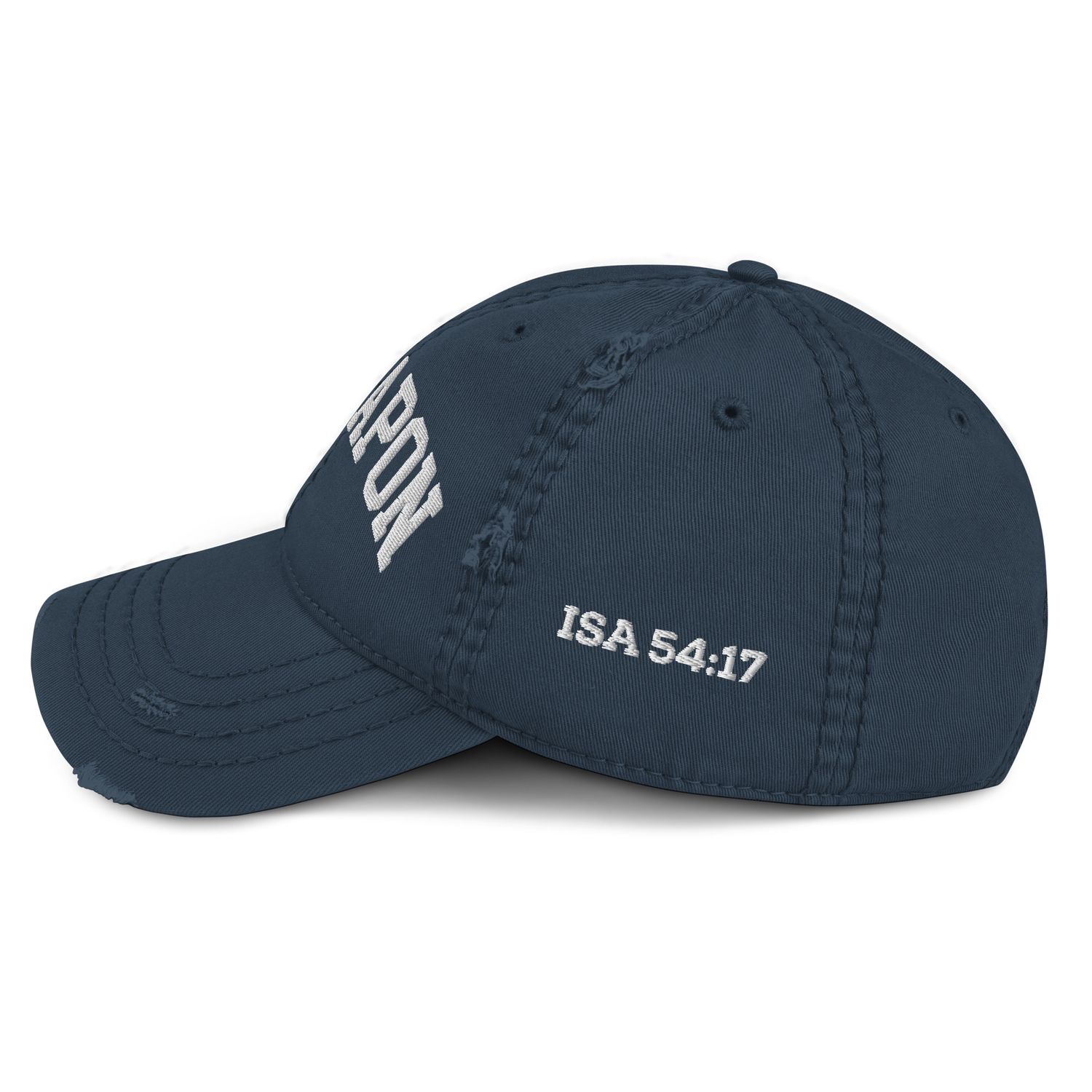 No Weapon Shall Prosper Distressed Dad Hat