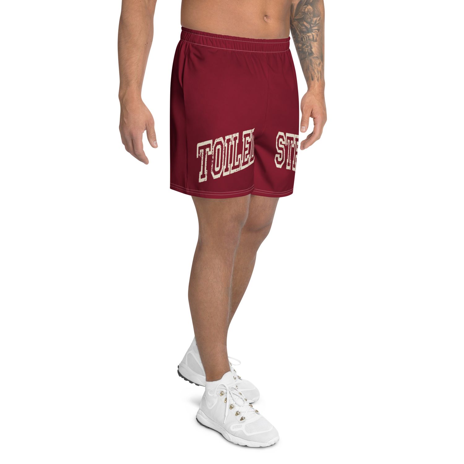 Toiled and Strove (Bottom Lettering) Athletic Long Shorts