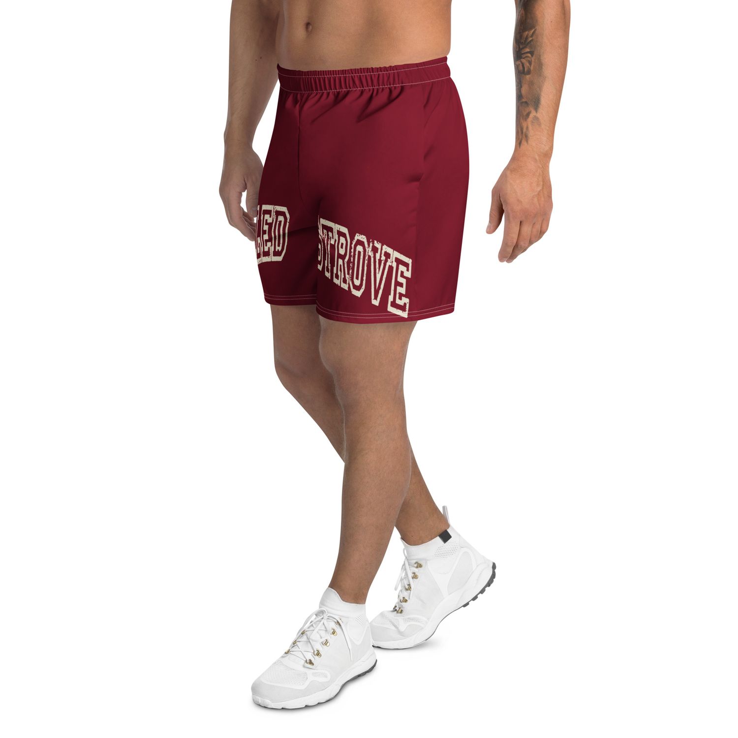Toiled and Strove (Bottom Lettering) Athletic Long Shorts