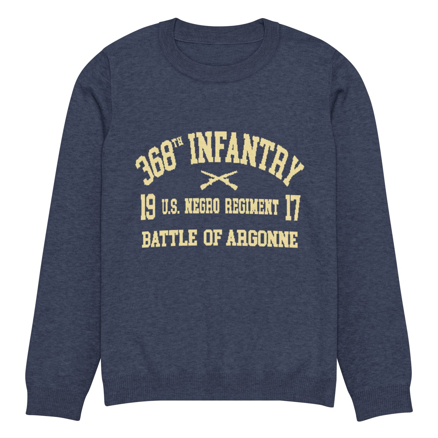 368th Infantry Navy Knitted Crew Neck Sweater