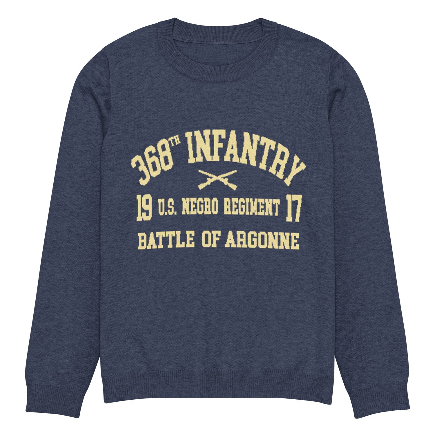 368th Infantry Navy Knitted Crew Neck Sweater