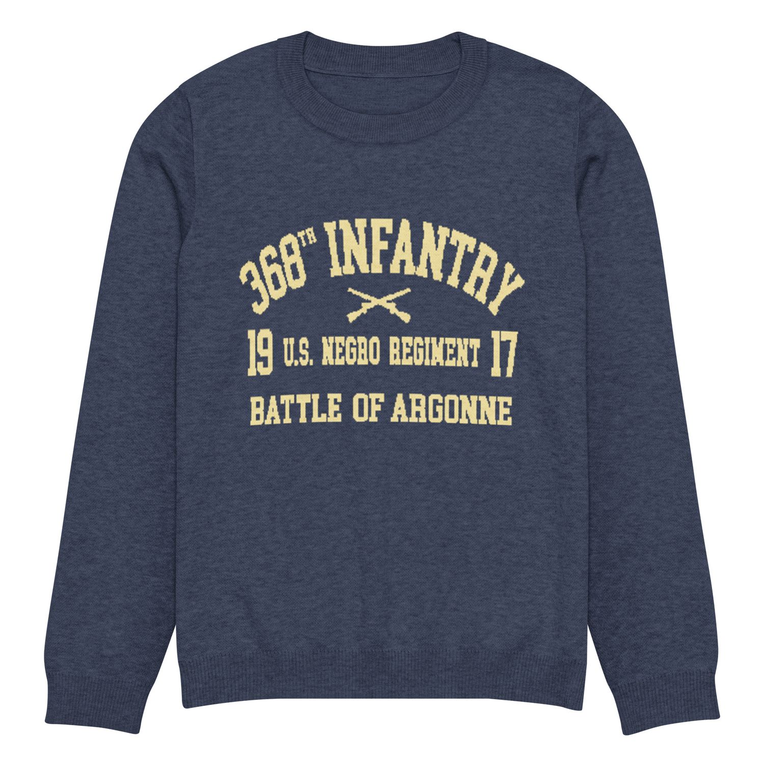 368th Infantry Navy Knitted Crew Neck Sweater