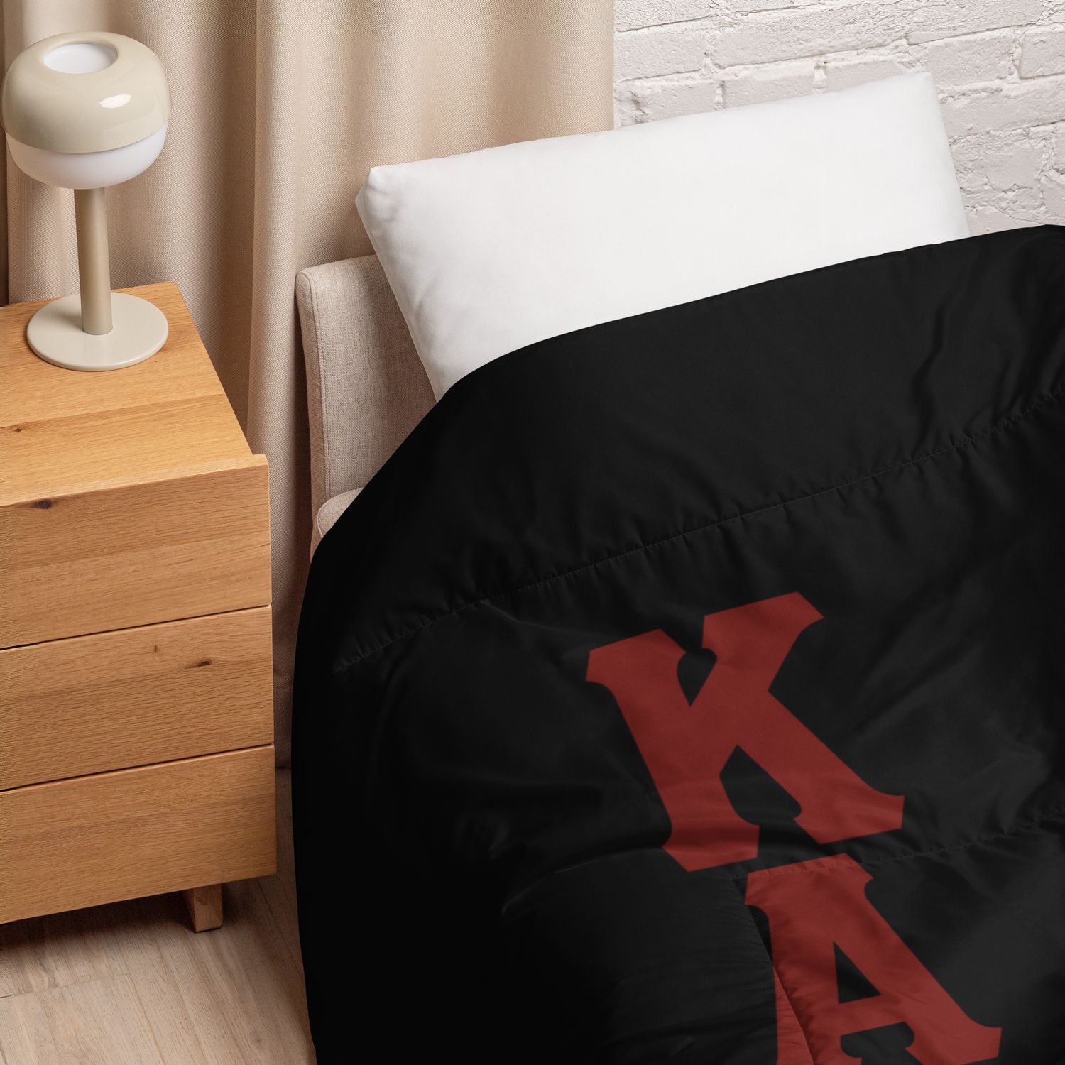 KAPsi &amp; PNP Black Comforter