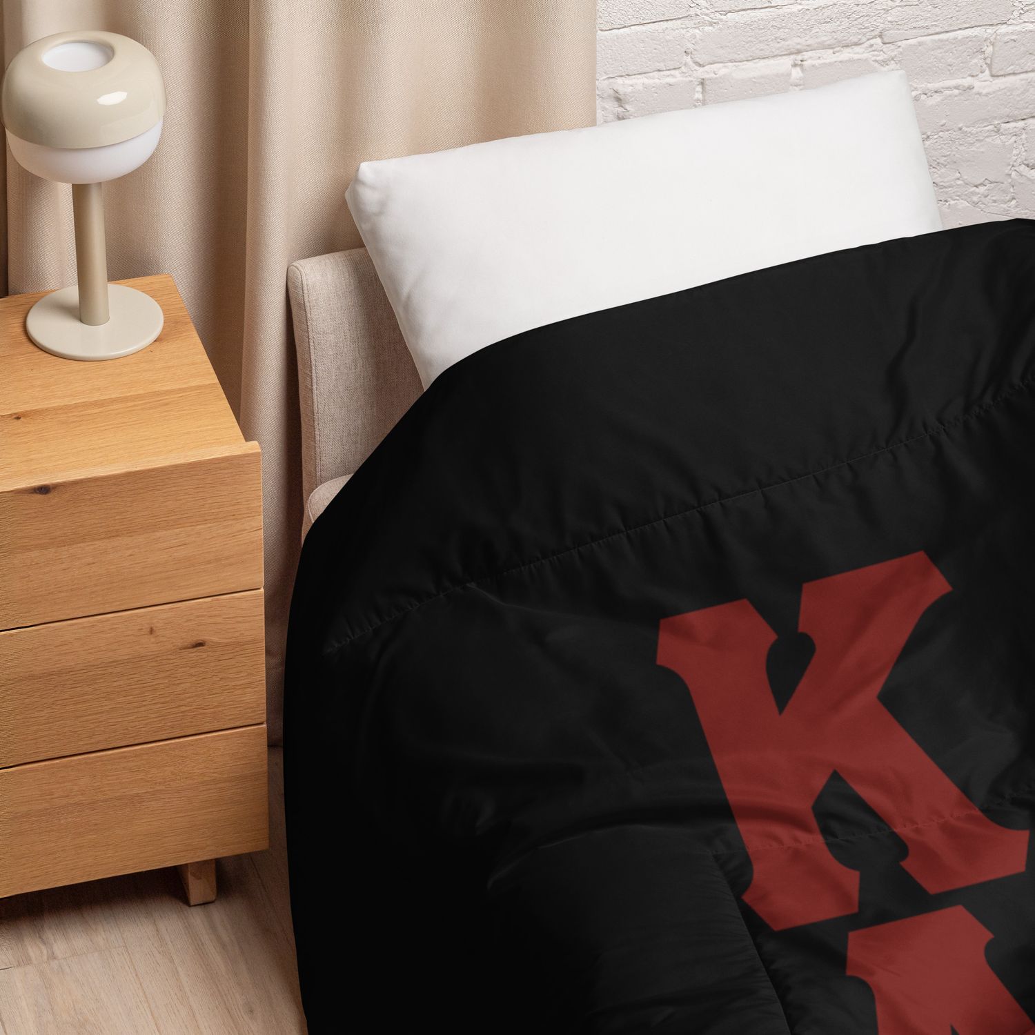 KAPsi &amp; PNP Black Comforter