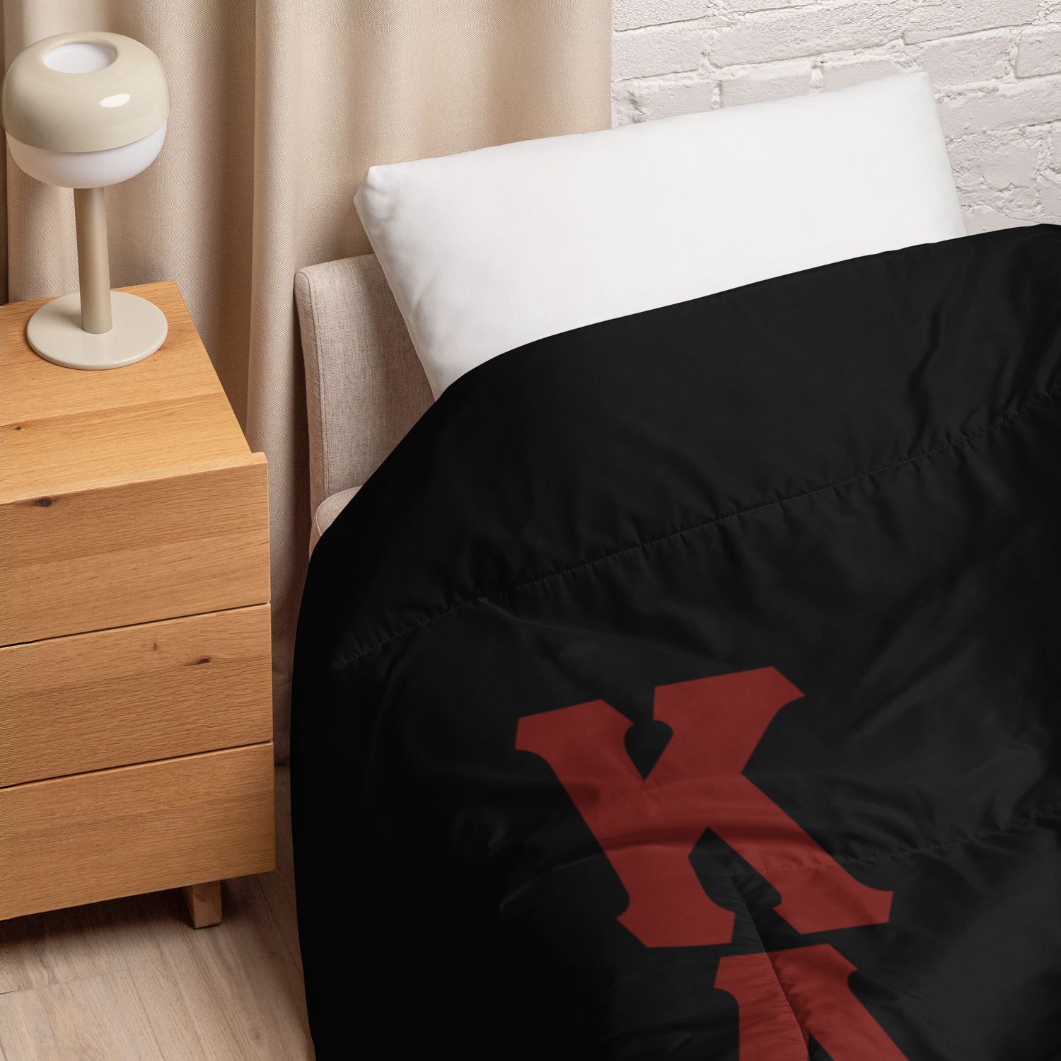 KAPsi &amp; PNP Black Comforter