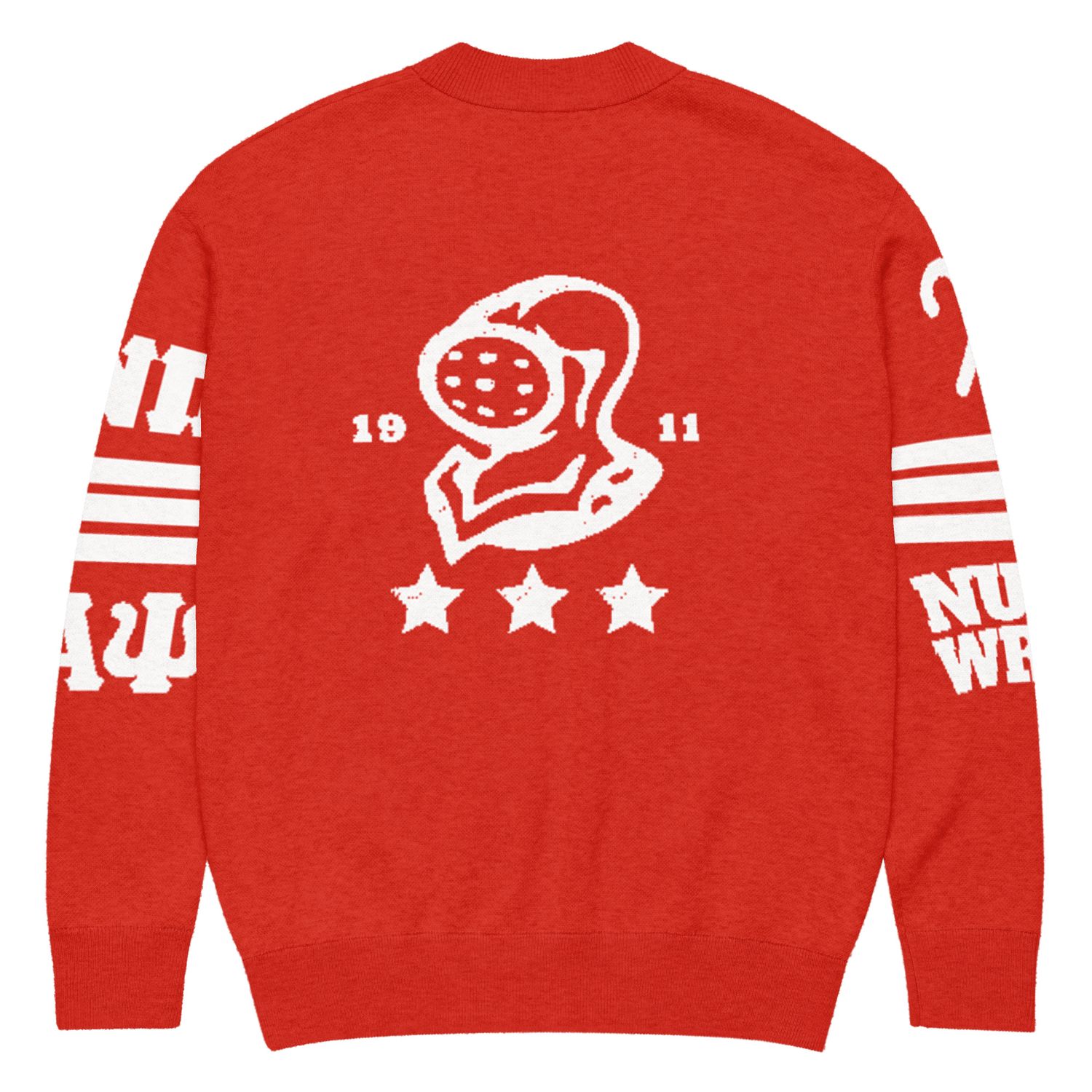 Red Klassic Nupe World Knitted Cardigan