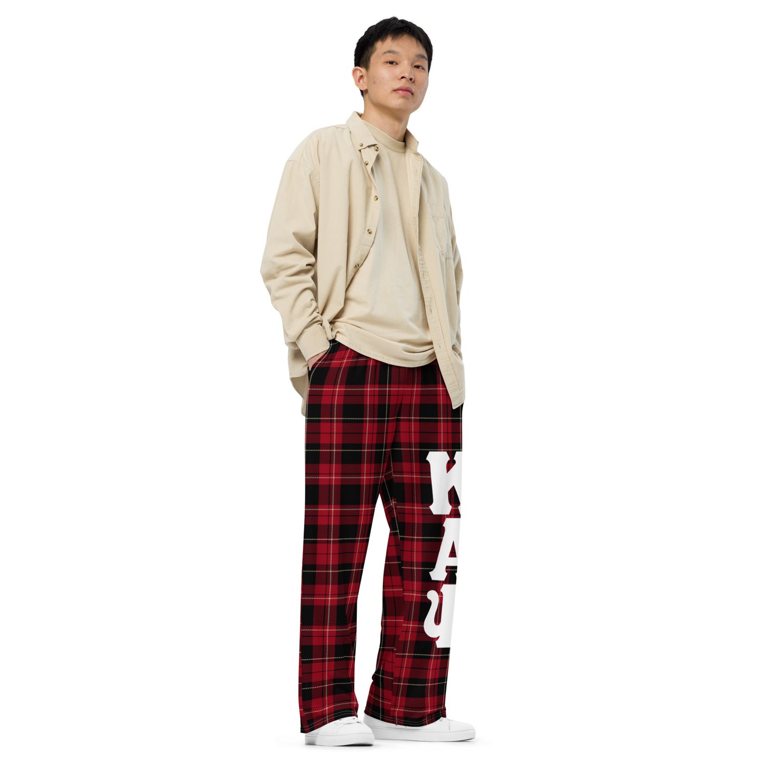 KAPsi Plaid wide-leg pants