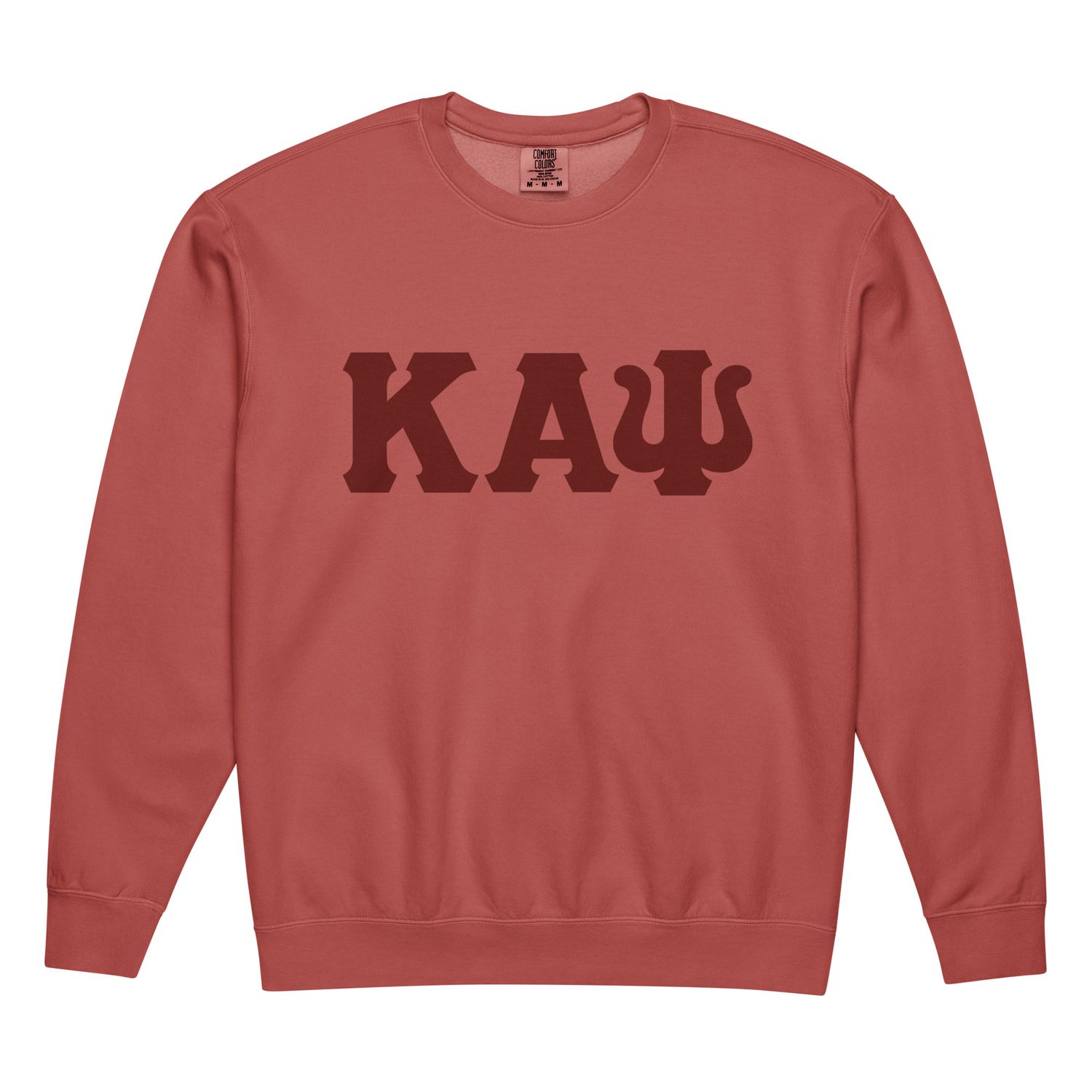 KAPsi garment-dyed fleece crewneck sweatshirt