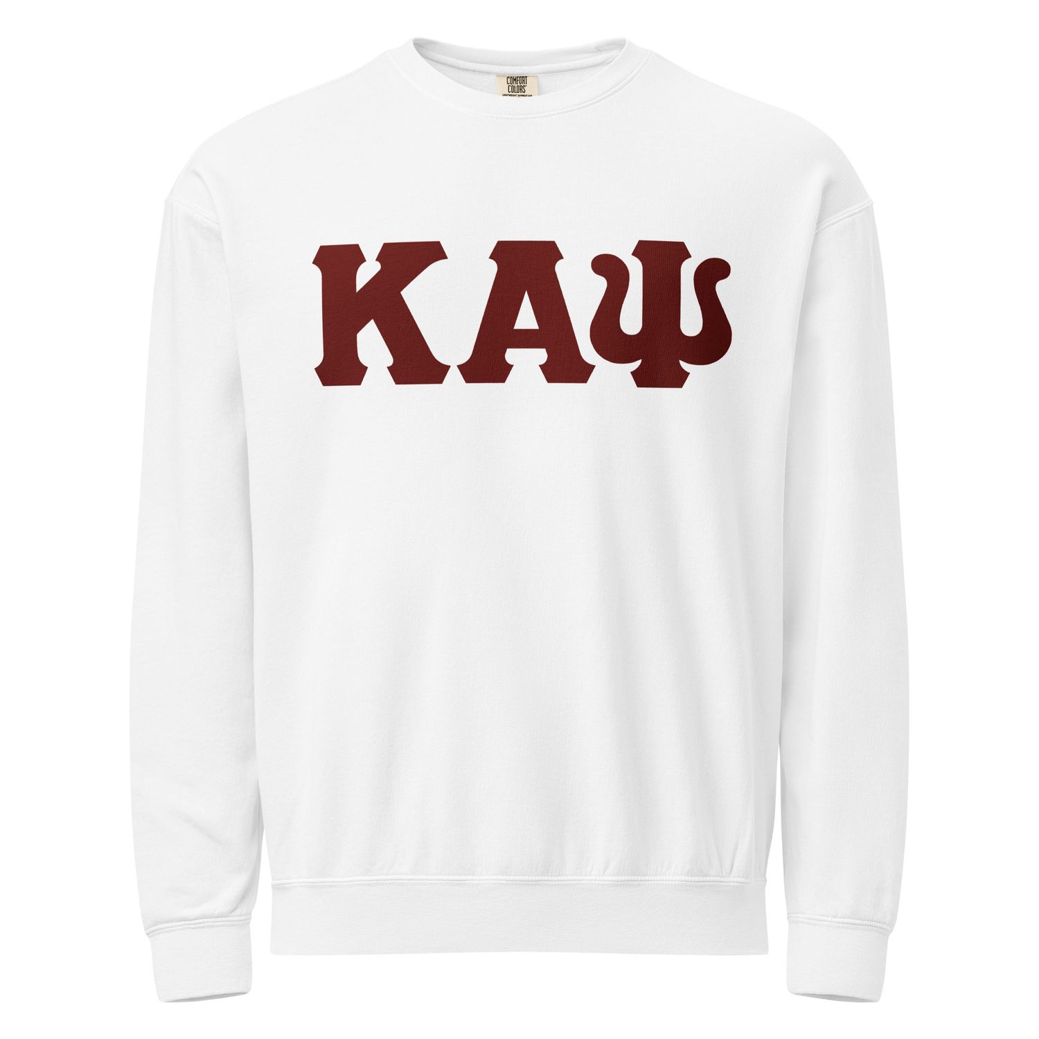 KAPsi garment-dyed fleece crewneck sweatshirt
