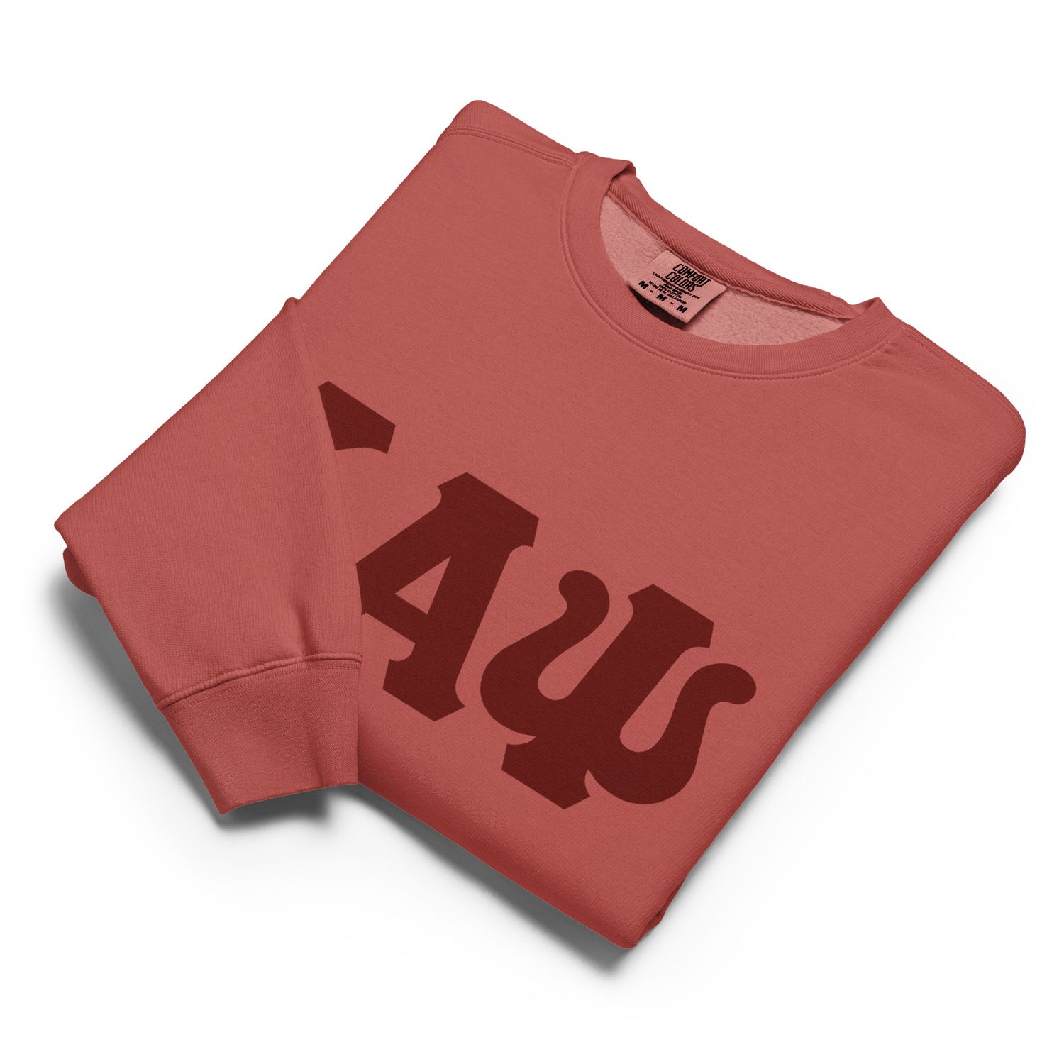 KAPsi garment-dyed fleece crewneck sweatshirt