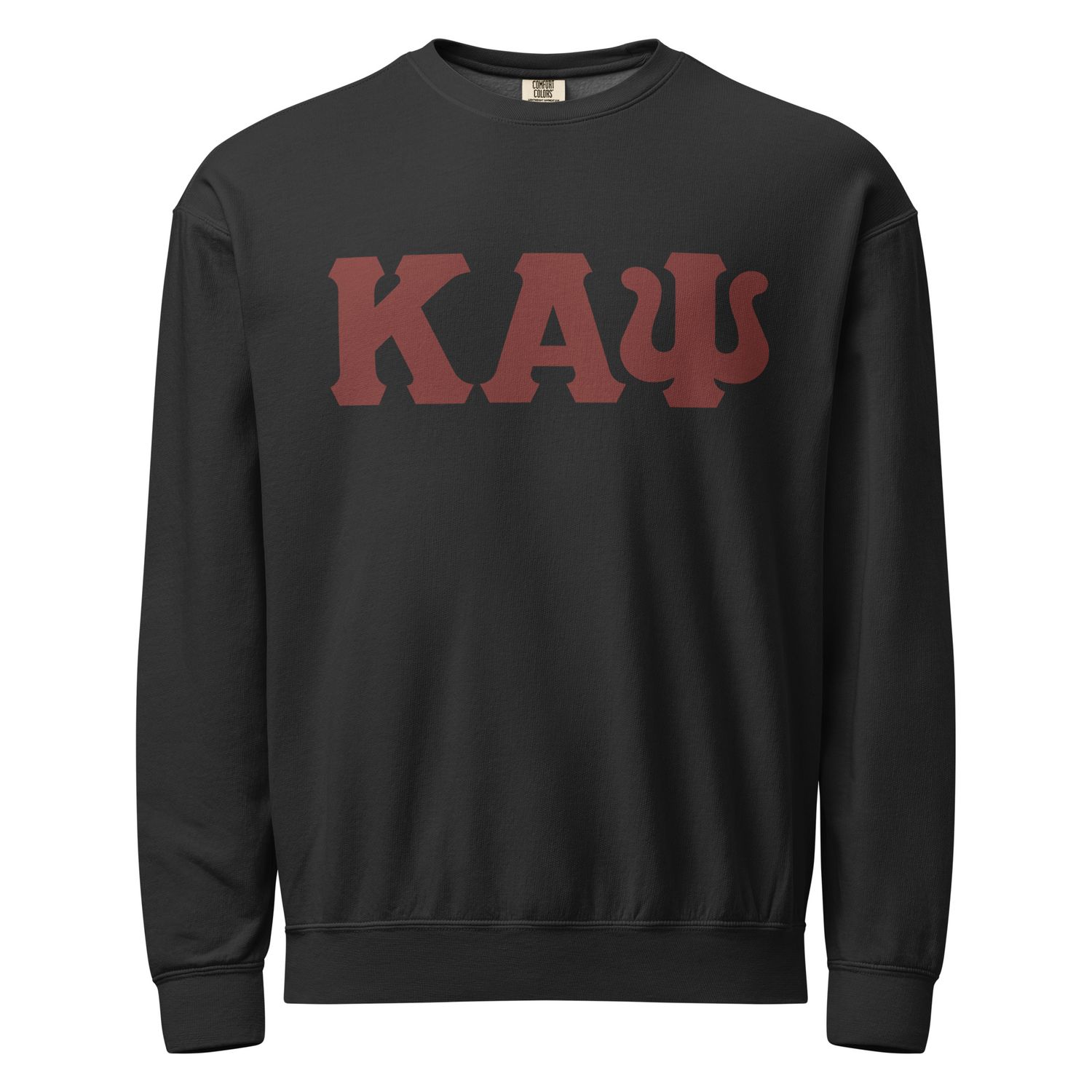 KAPsi garment-dyed fleece crewneck sweatshirt