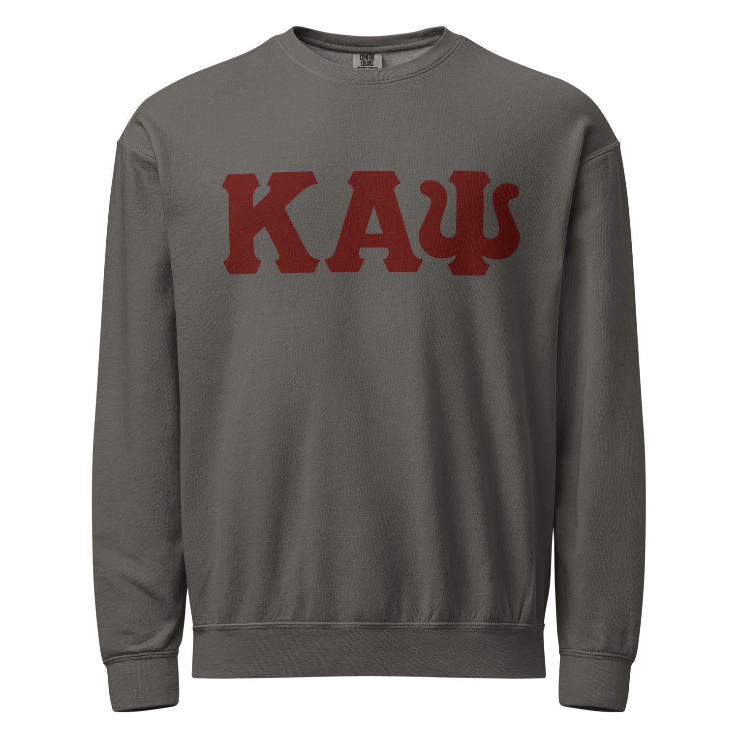KAPsi garment-dyed fleece crewneck sweatshirt