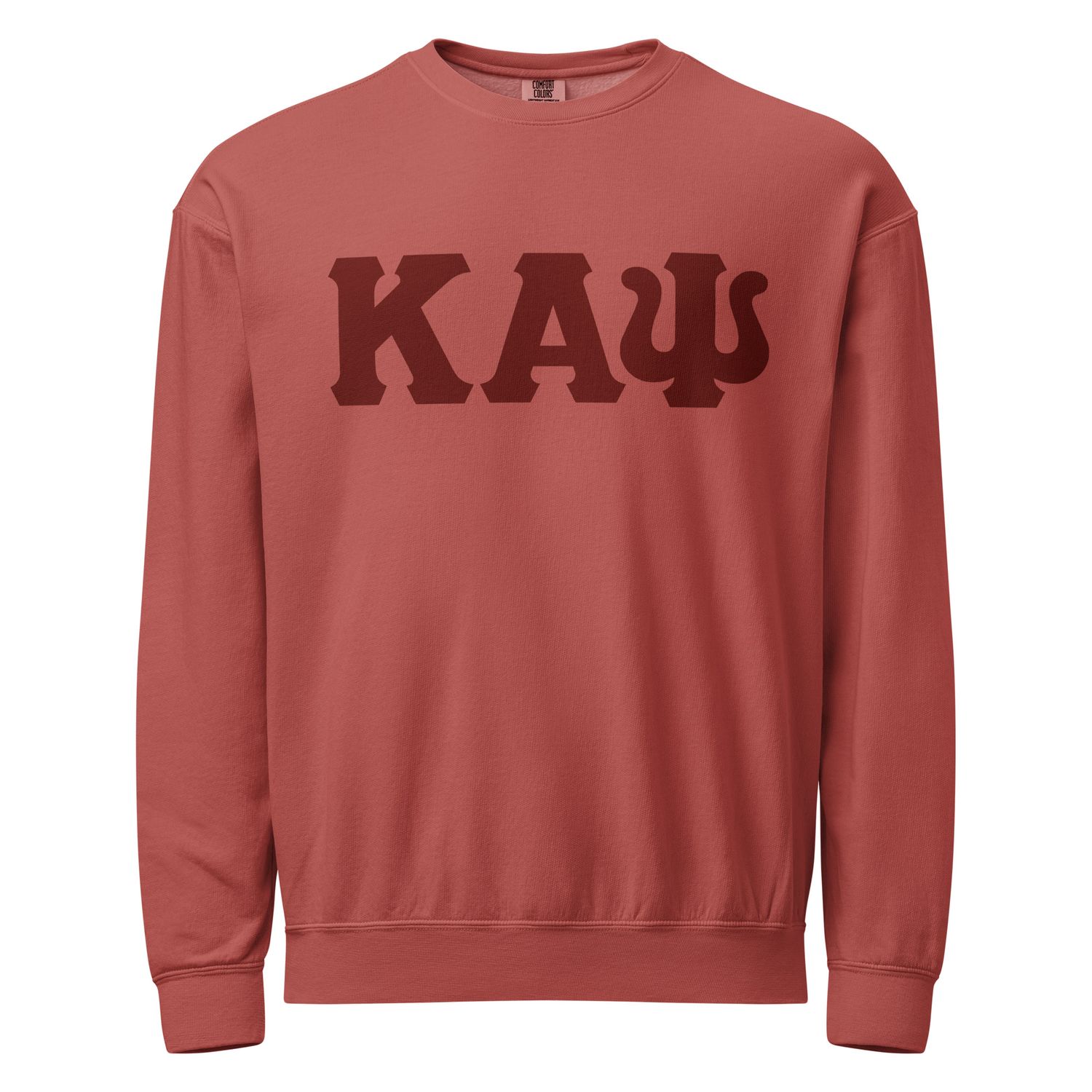 KAPsi garment-dyed fleece crewneck sweatshirt