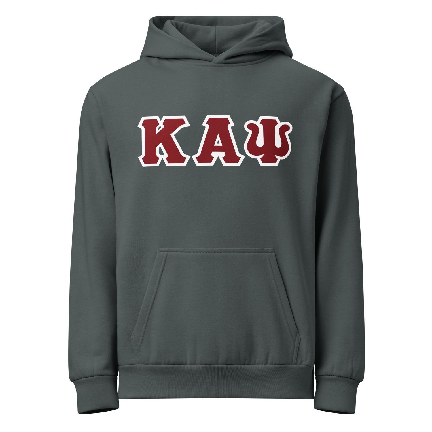 KAPsi w/ White Trim Urban garment-dyed hoodie