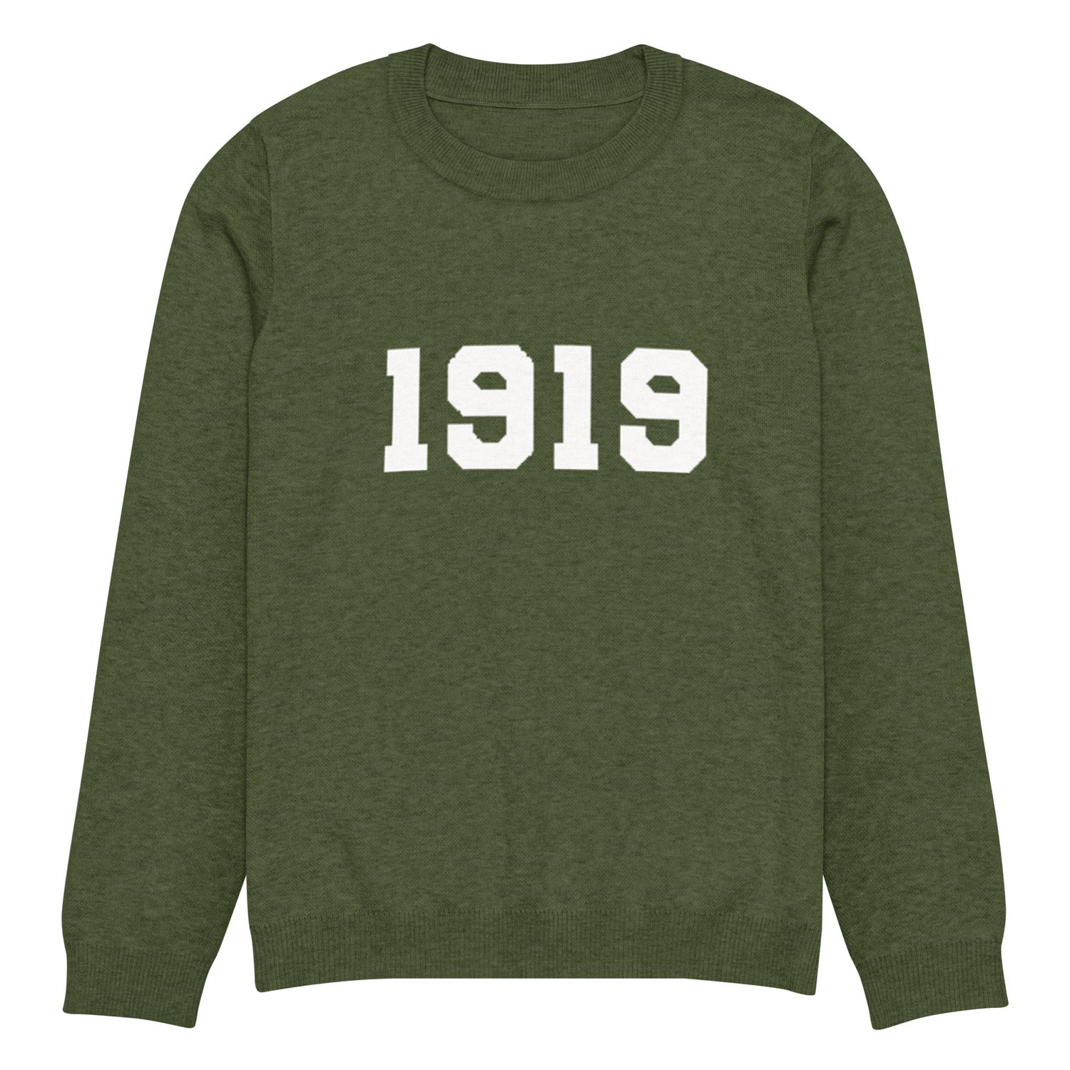 1919 Green Knitted crew neck sweater
