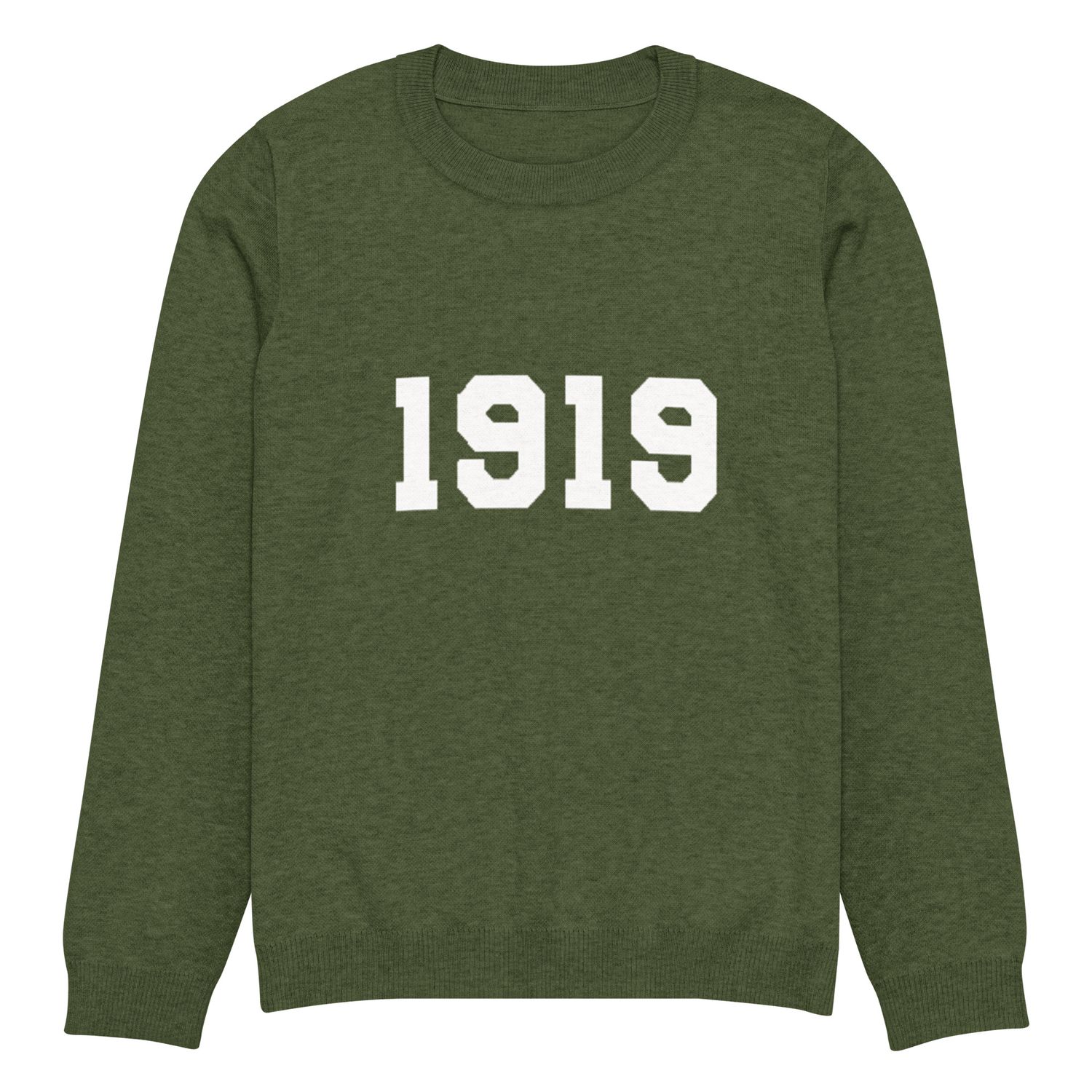 1919 Green Knitted crew neck sweater