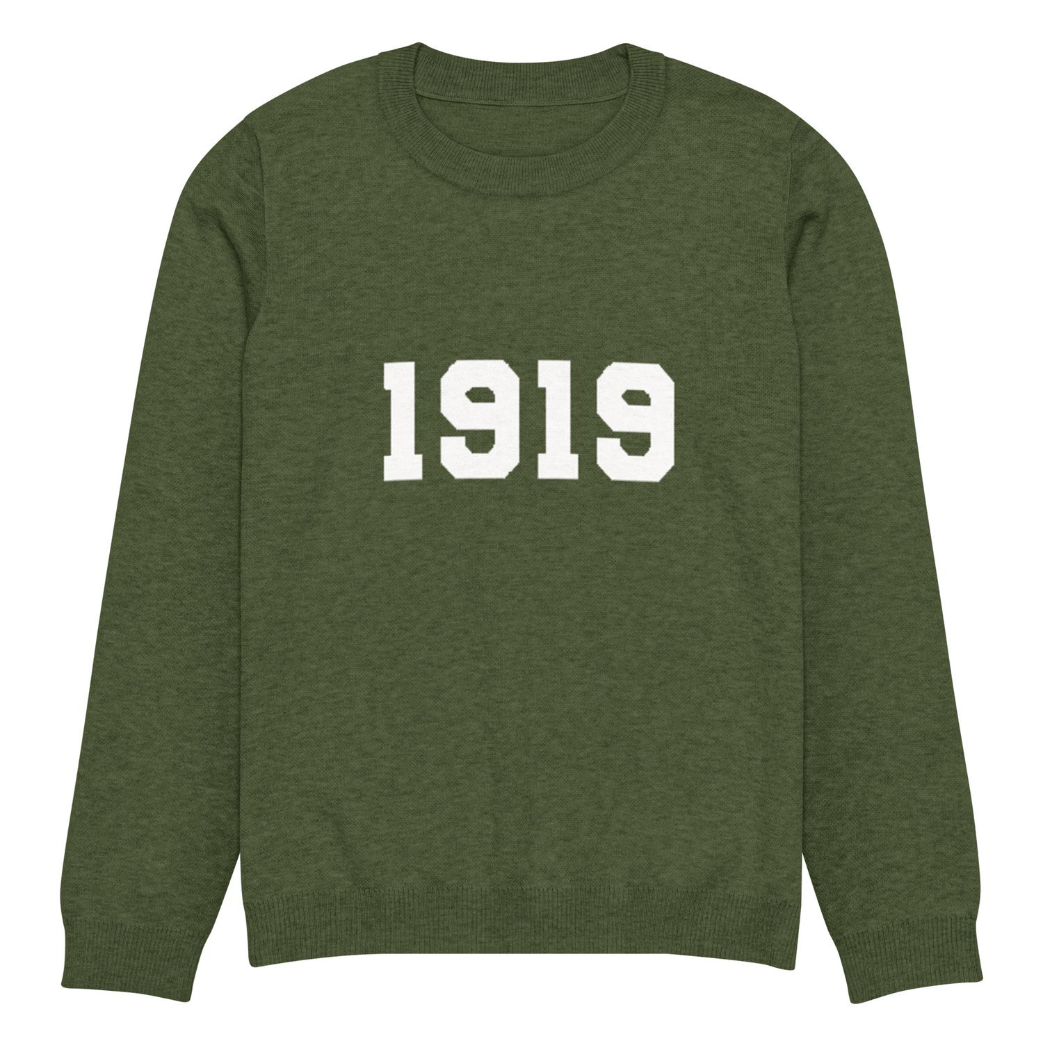 1919 Green Knitted crew neck sweater