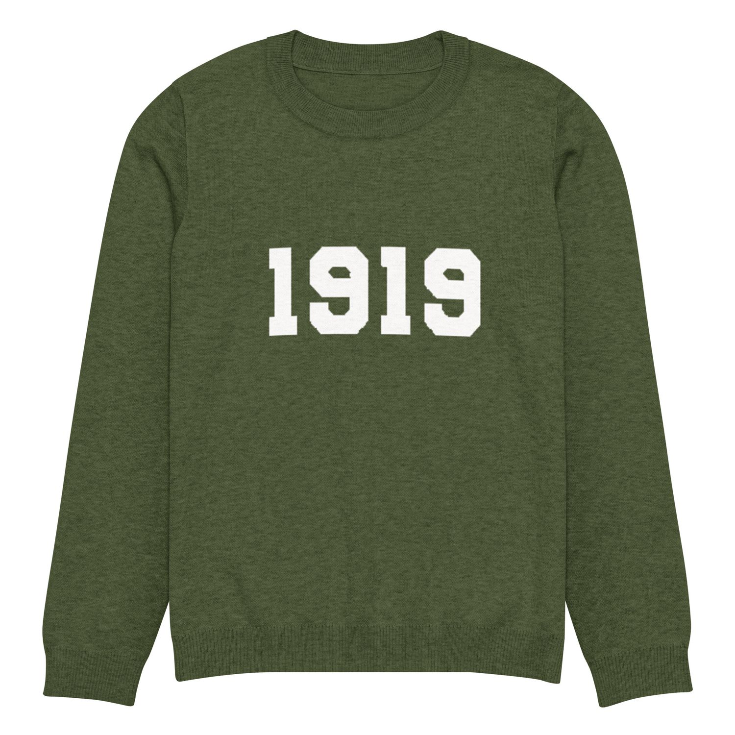 1919 Green Knitted crew neck sweater