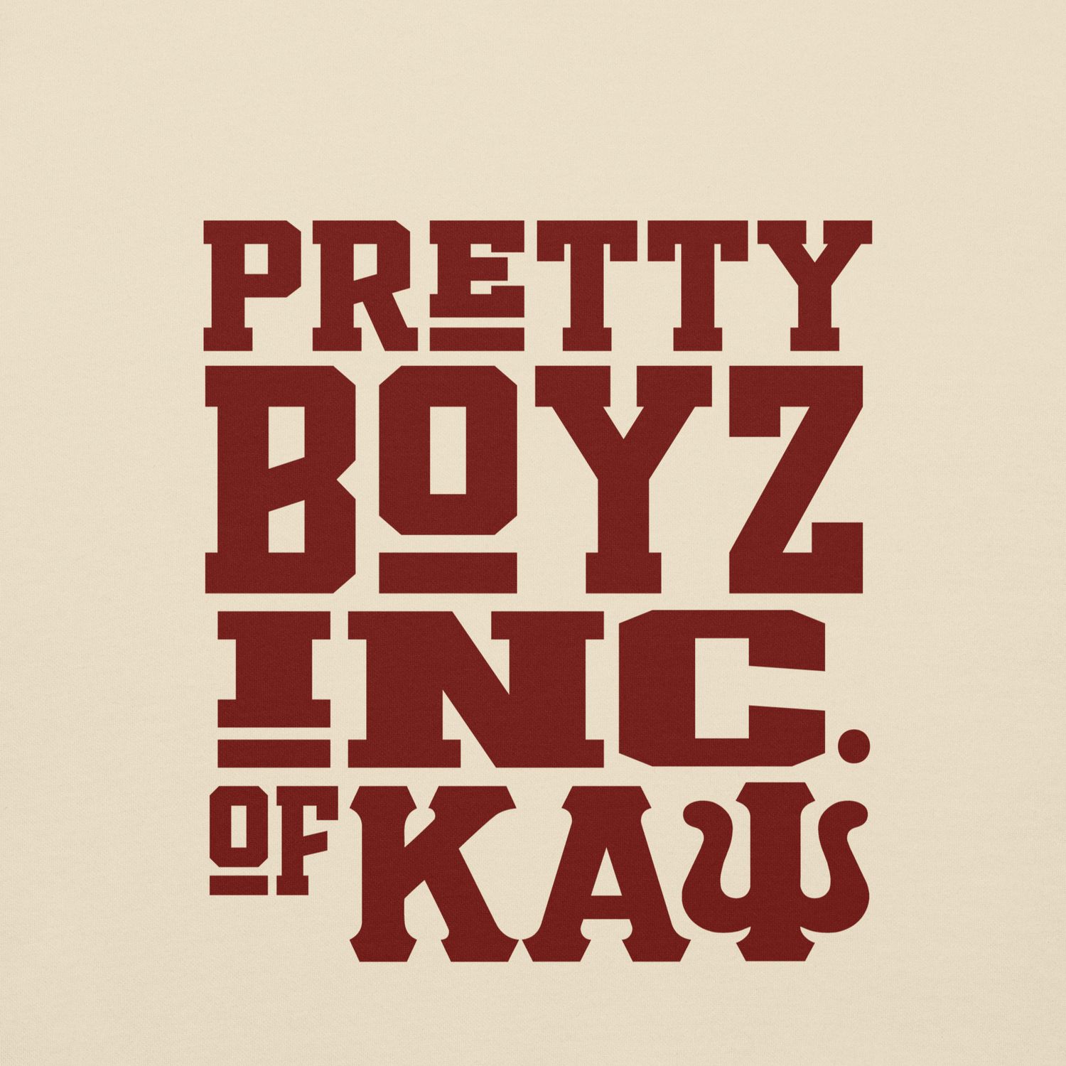 Pretty Boyz Greek Letter Edition Premium Sweatshirt