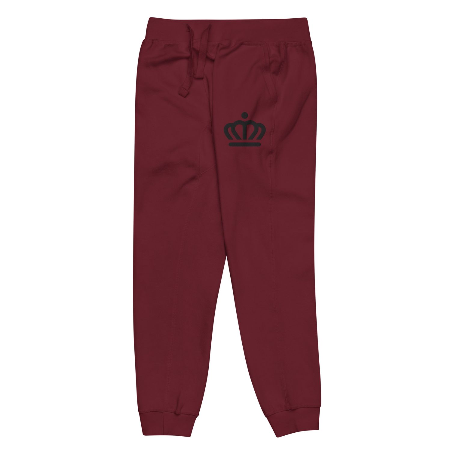 Black Crown Unisex Fleece Sweatpants