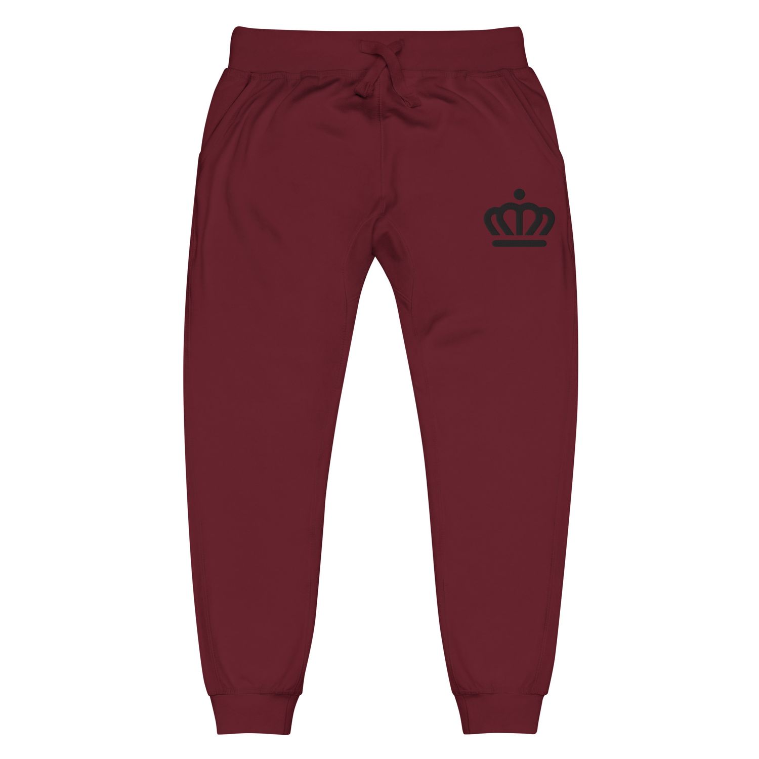 Black Crown Unisex Fleece Sweatpants