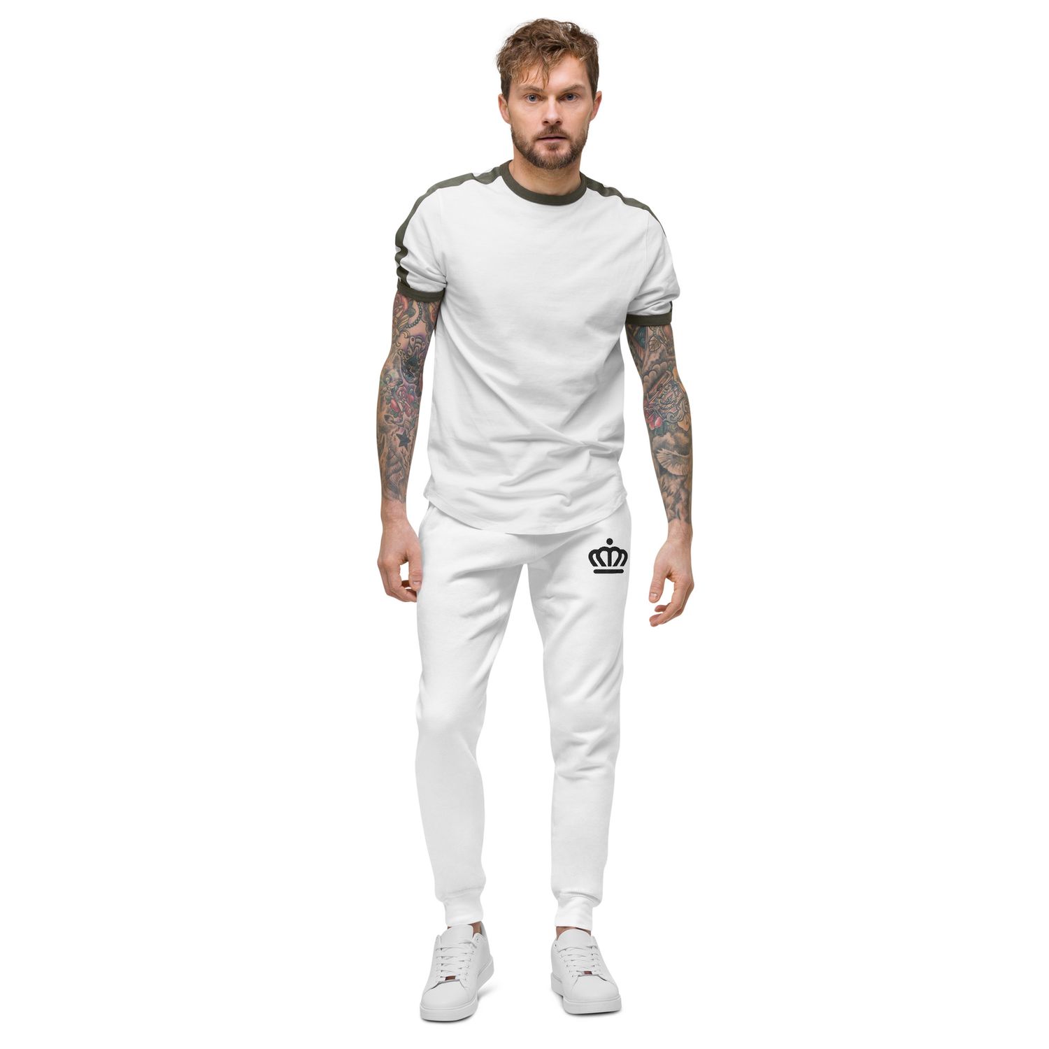 Black Crown Unisex Fleece Sweatpants