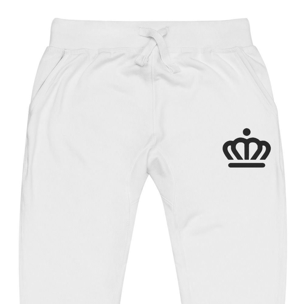 Black Crown Unisex Fleece Sweatpants