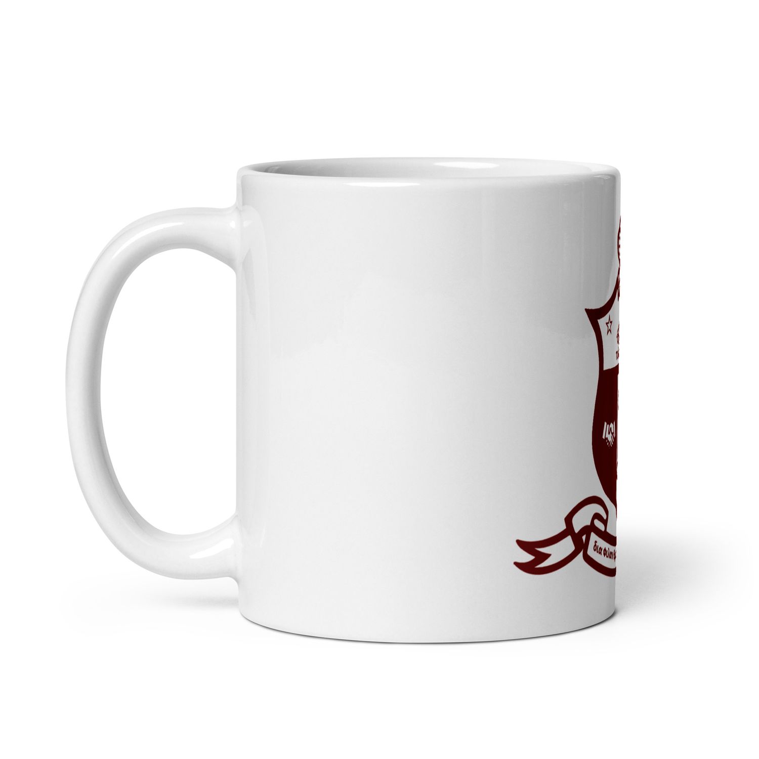 Kappa COA Red Outline White glossy mug