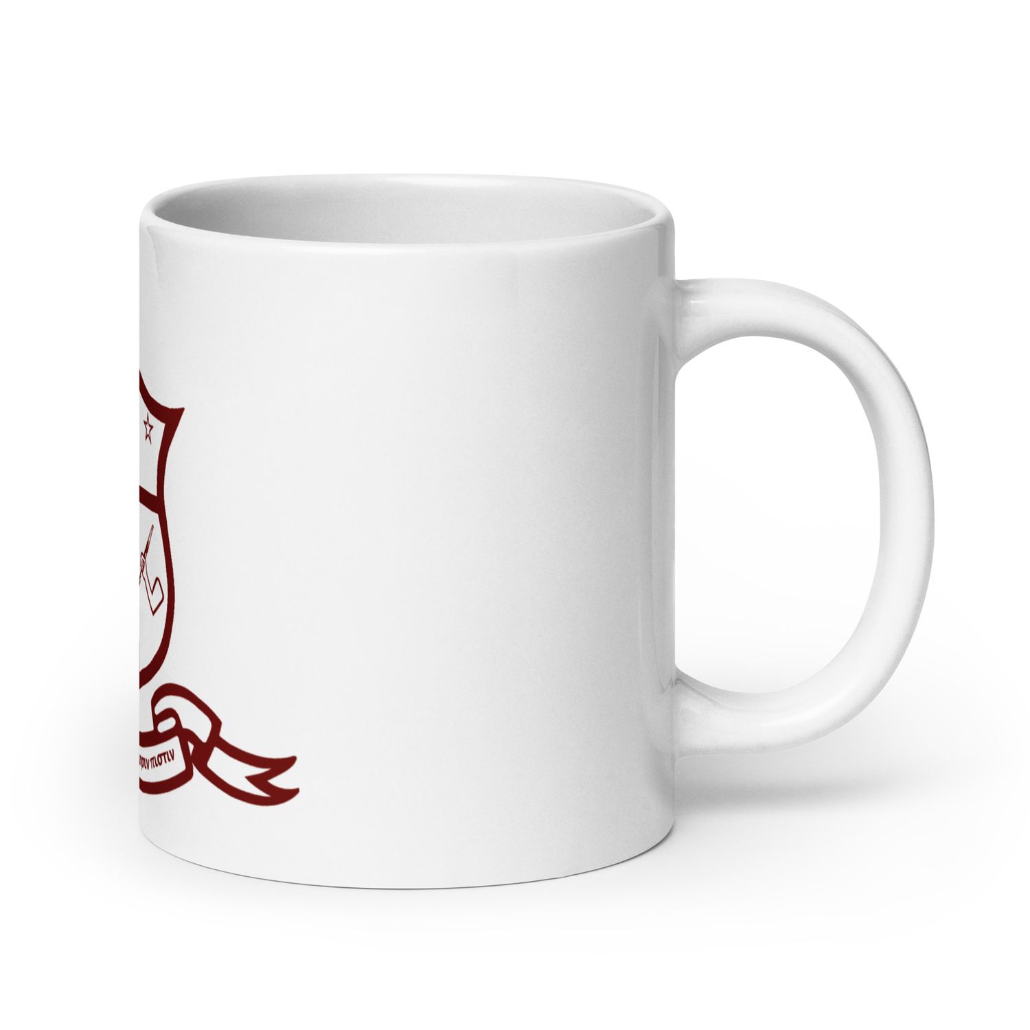 Kappa COA Red Outline White glossy mug