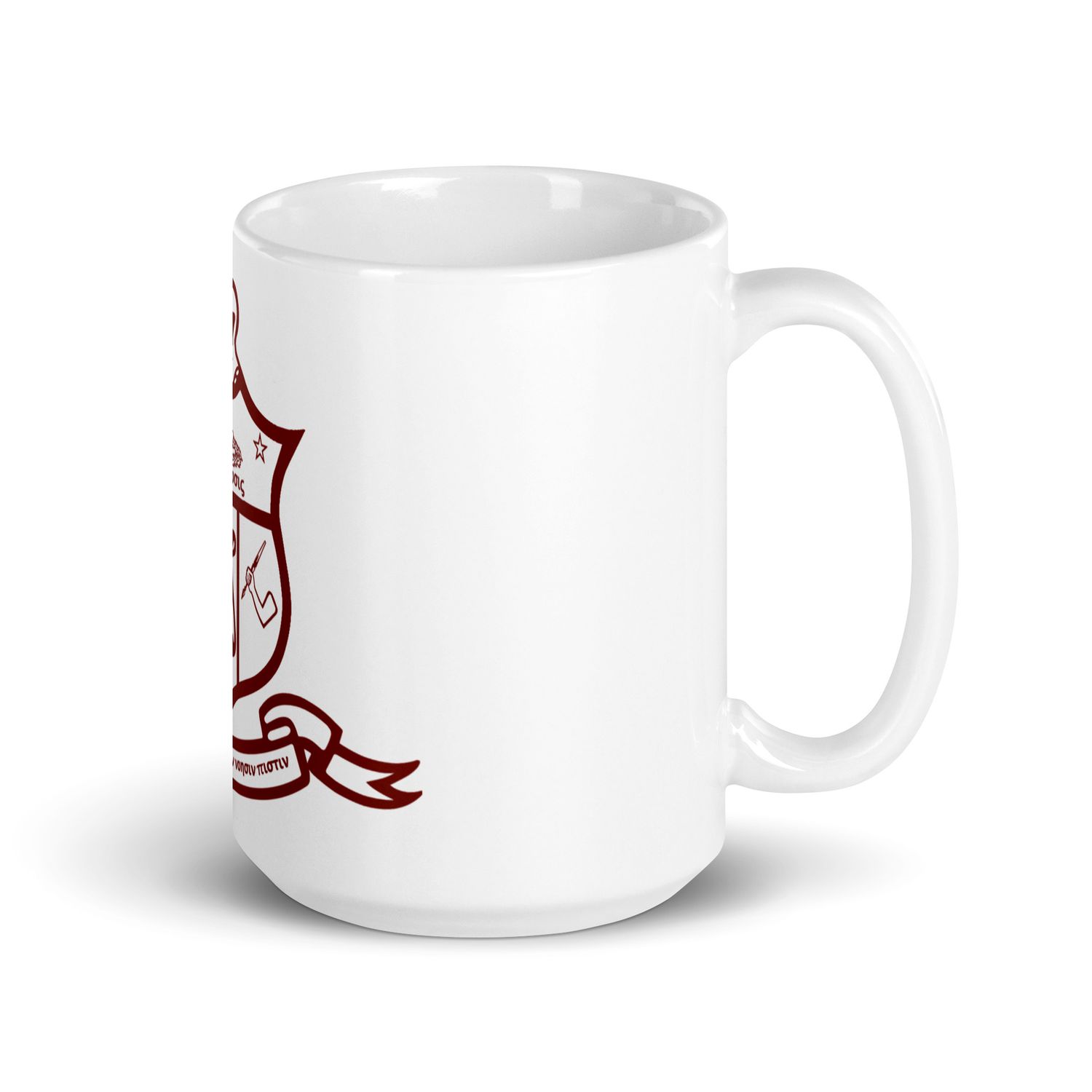 Kappa COA Red Outline White glossy mug