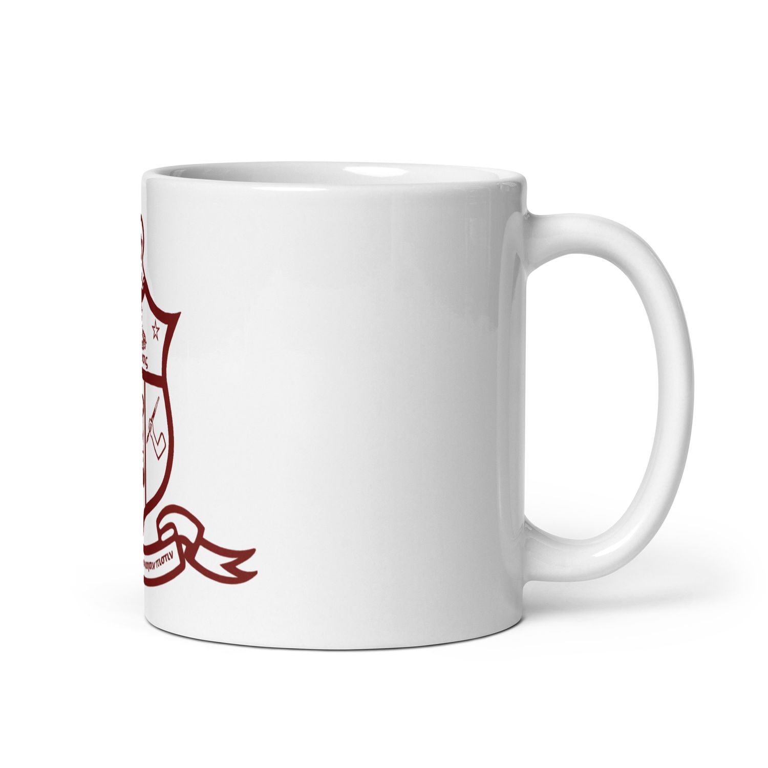 Kappa COA Red Outline White glossy mug