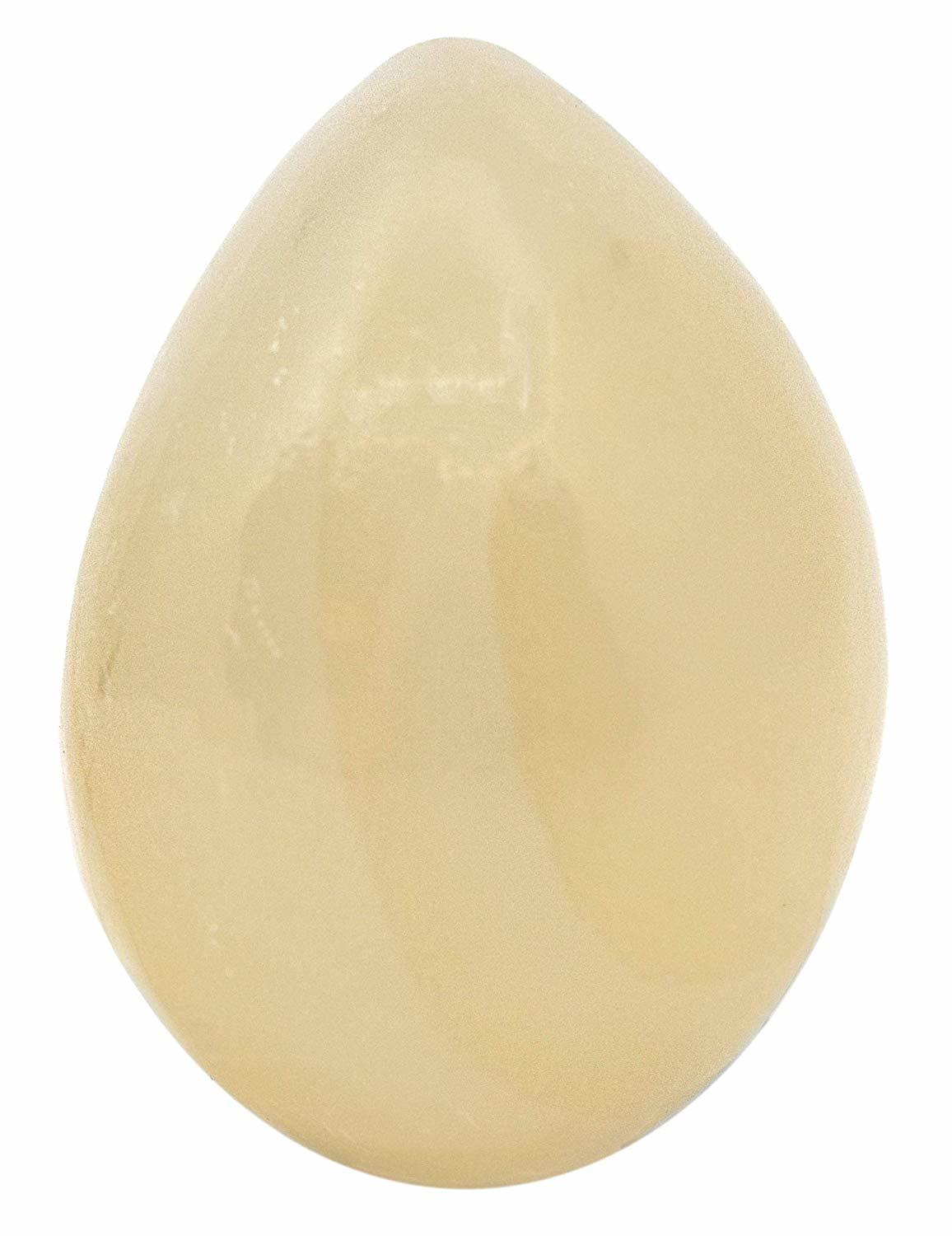 Amber Colored Onyx Aragonite Egg ST114