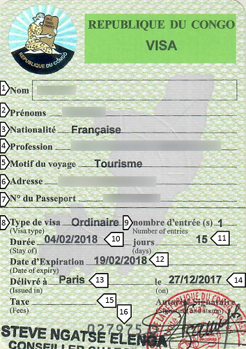 Visa Congo-Brazzaville TOURISME