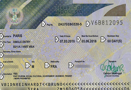Visa Indonésie AFFAIRES