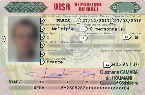 Visa Mali TOURISTIQUE en Express - Officiel en 3 jrs